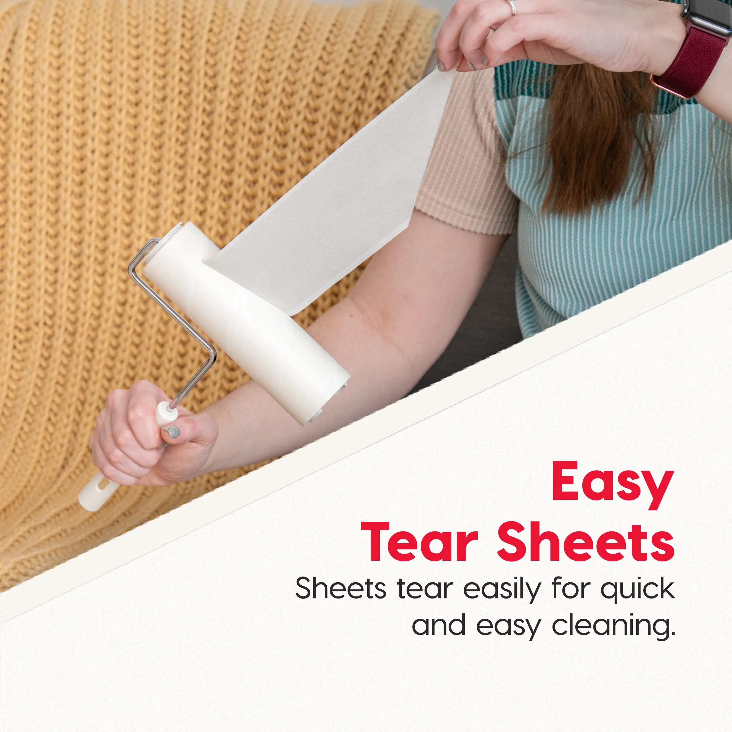 Extra Sticky Large Lint Roller Floor Pack Comes With Storage Box, Refills, and Adjustable Wand - Image 7