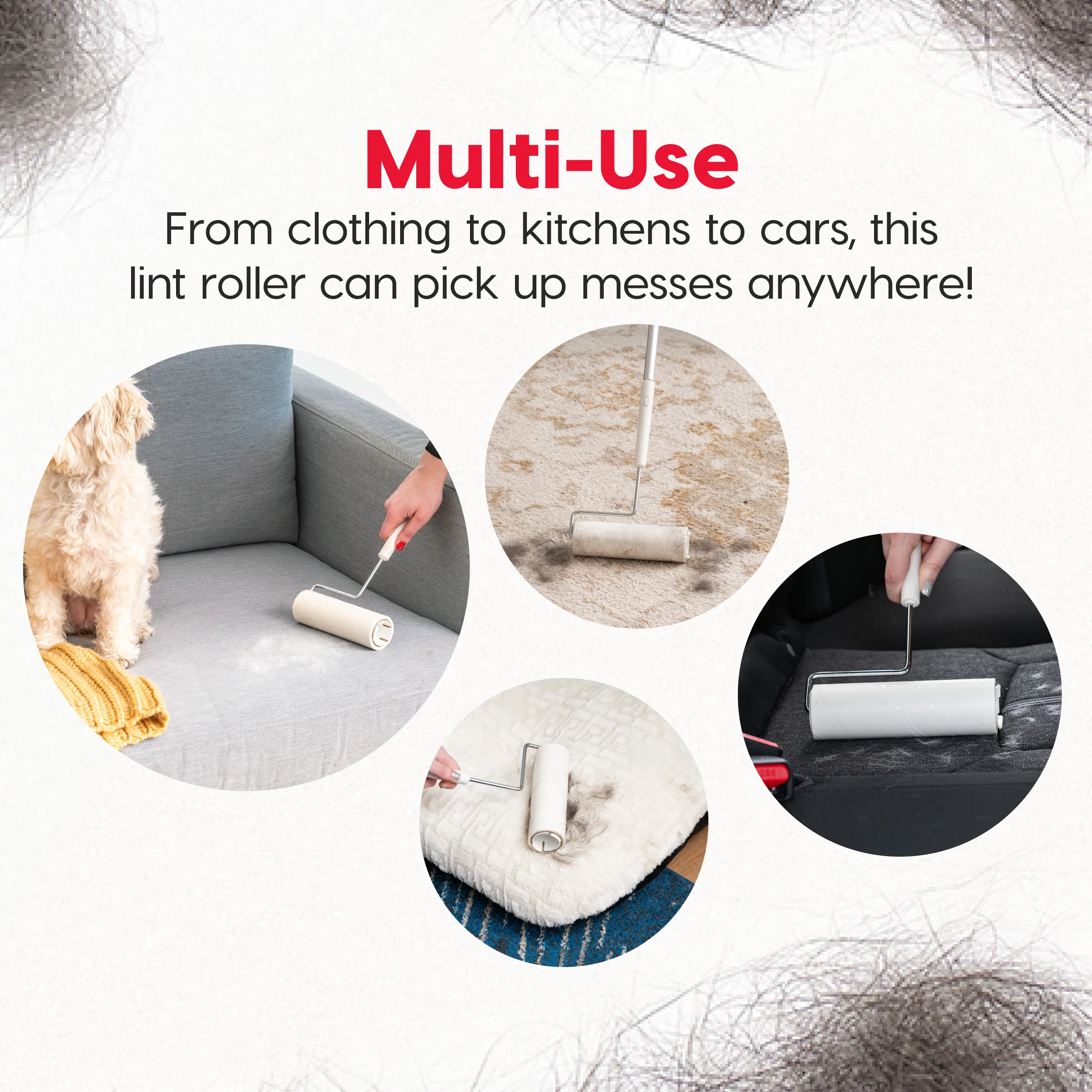 Extra Sticky Large Lint Roller Floor Pack Comes With Storage Box, Refills, and Adjustable Wand - Image 8