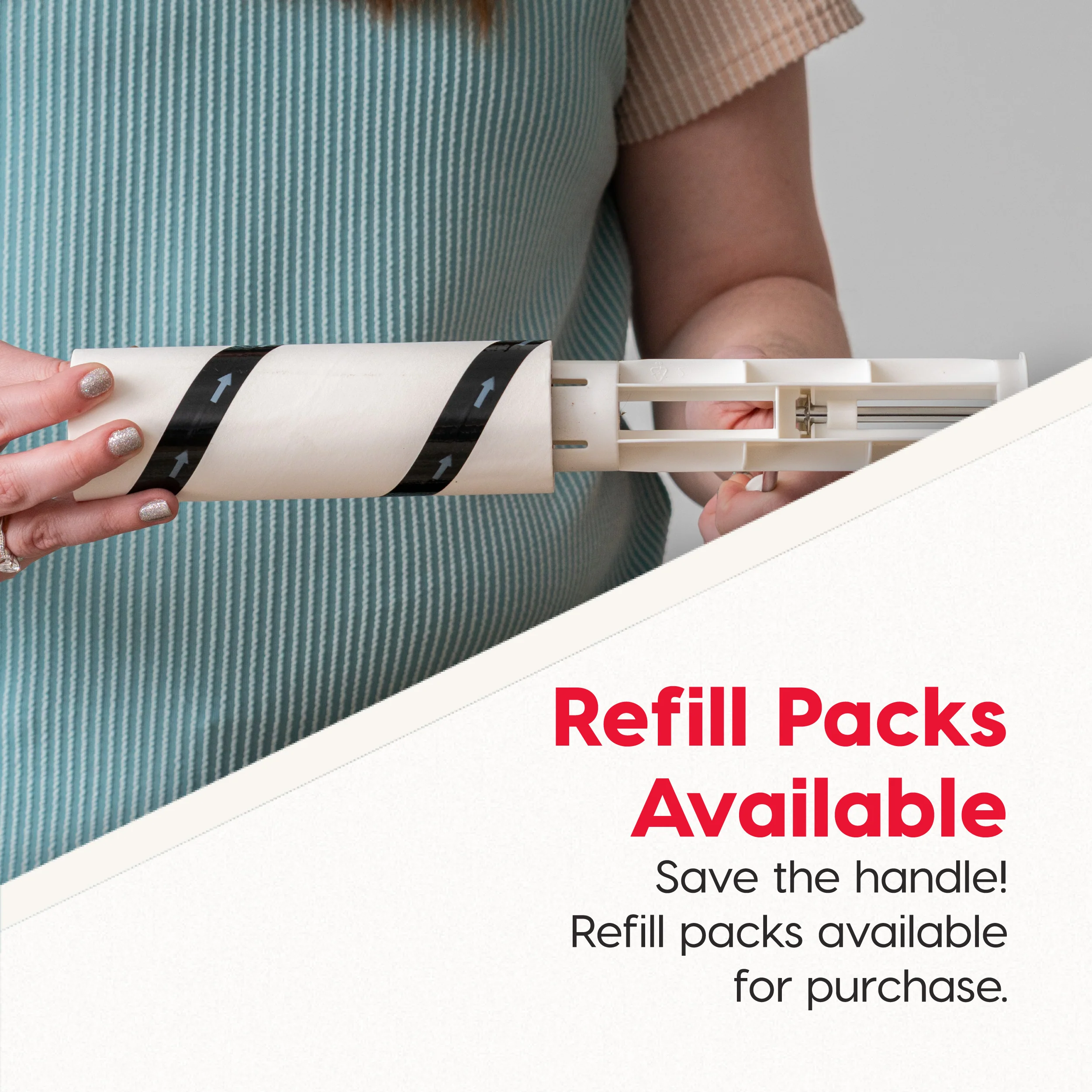 Extra Sticky Lint Roller Value Pack, Comes with Storage Box, Standard and T-Handle Roller, Refills, 90 Sheets/Roll, 1260 Sheets - Image 6