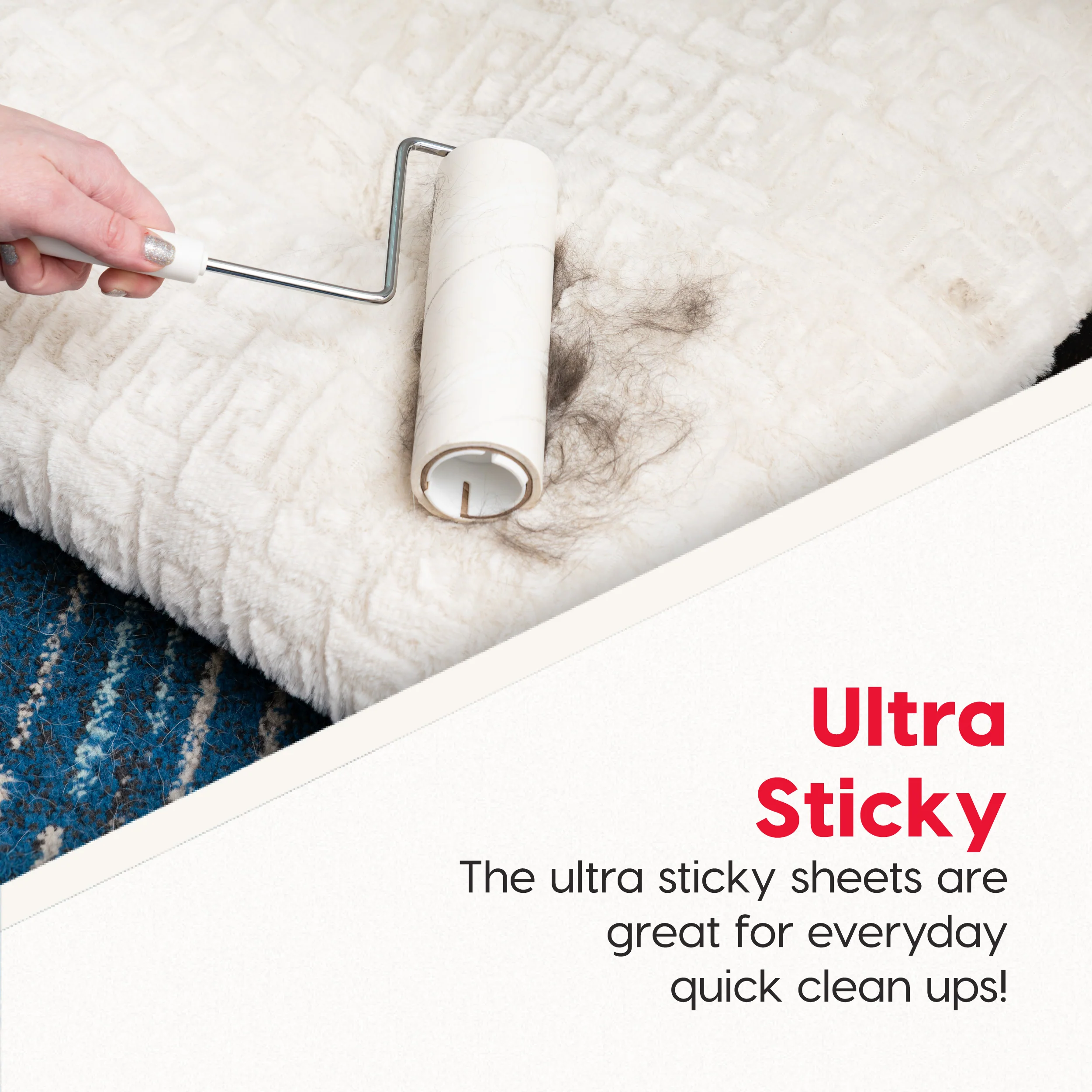 Extra Sticky Lint Roller Value Pack, Comes with Storage Box, Standard and T-Handle Roller, Refills, 90 Sheets/Roll, 1260 Sheets - Image 8