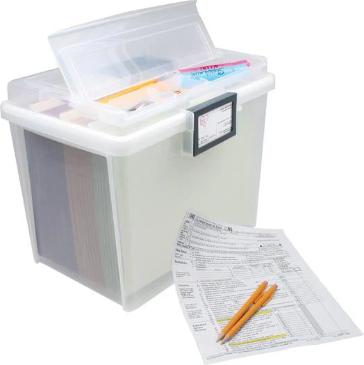 File Box (Letter) with Handle and Organizer, WeatherPro® - 19 QT - Gasket Box - Image 22