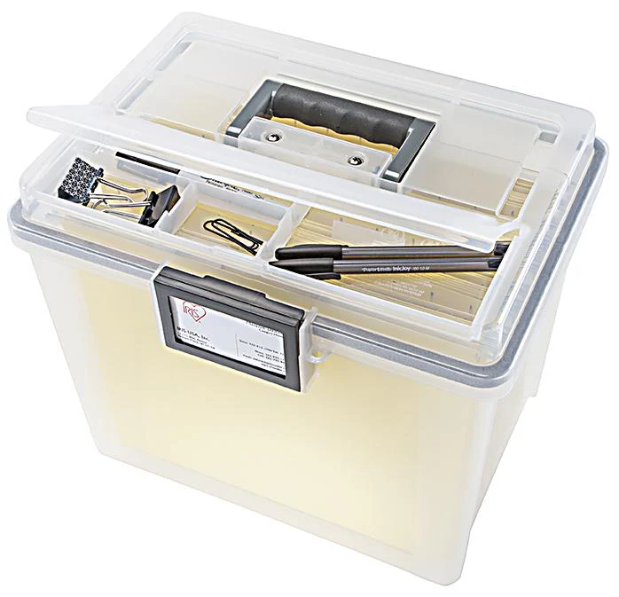 File Box (Letter) with Handle and Organizer, WeatherPro® - 19 QT - Gasket Box - Image 4