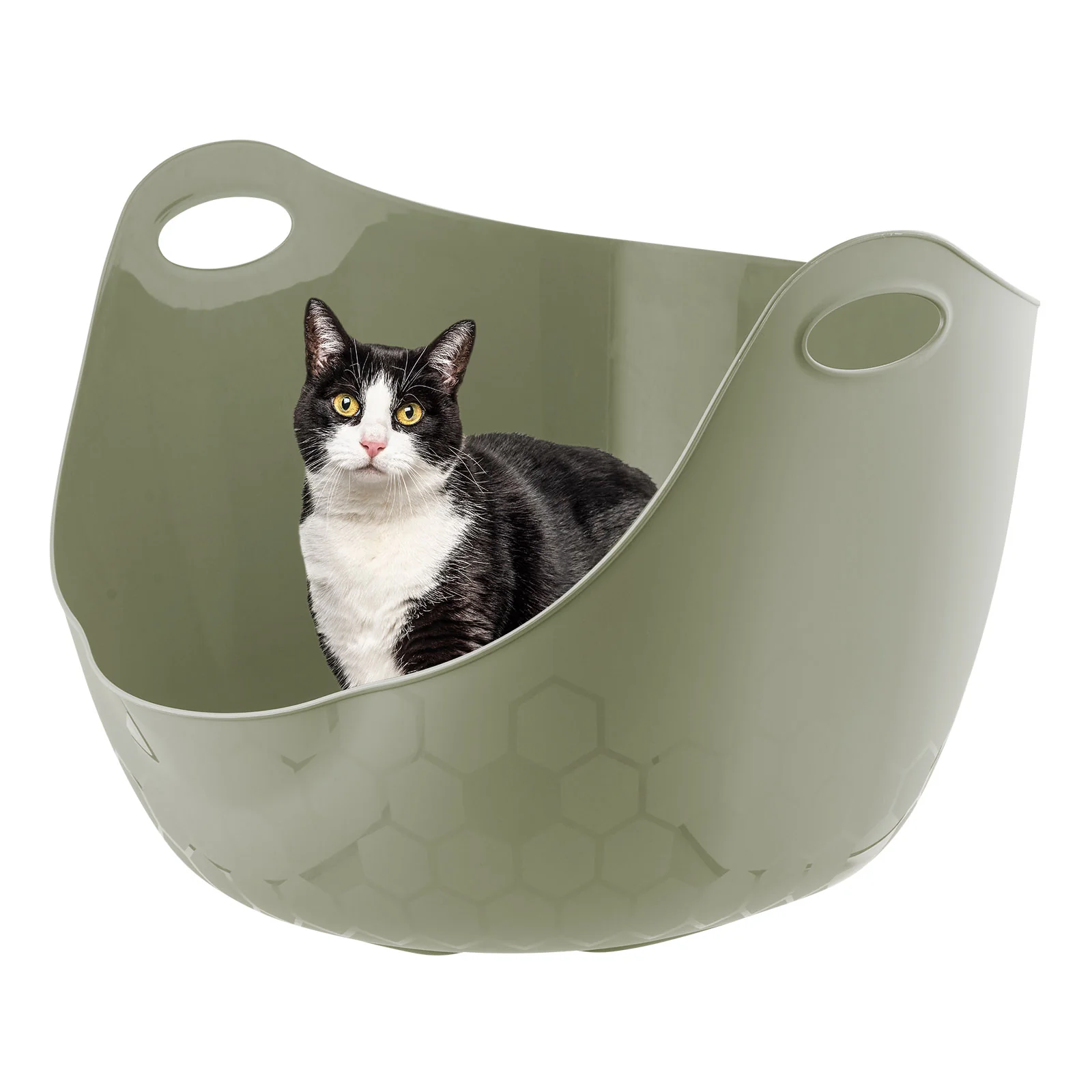 Flexi Cat Litter Pan with Handles and Pour Spout, Blue - Image 12