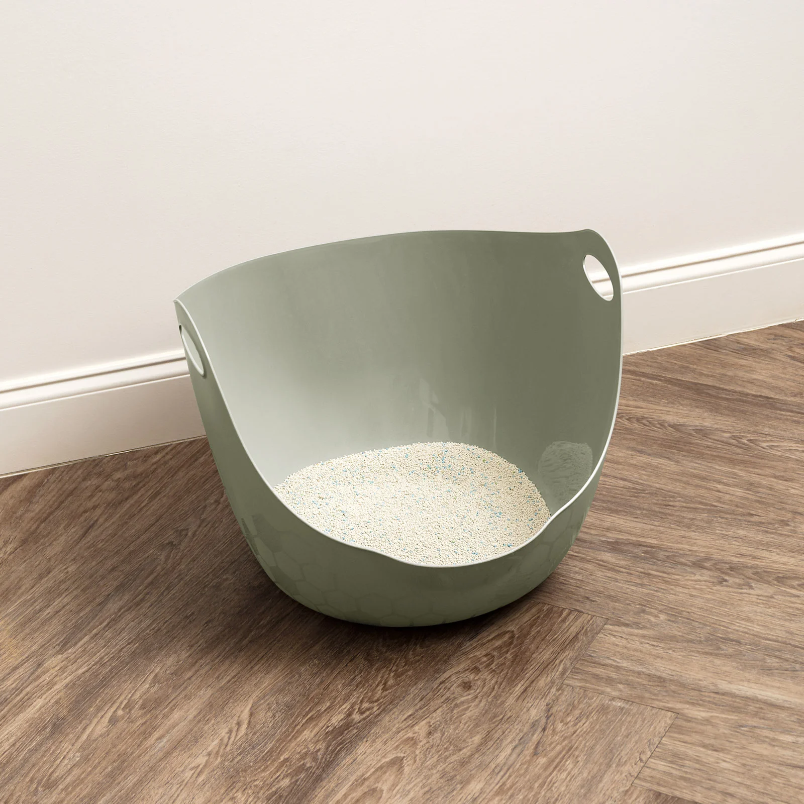Flexi Cat Litter Pan with Handles and Pour Spout, Blue - Image 9