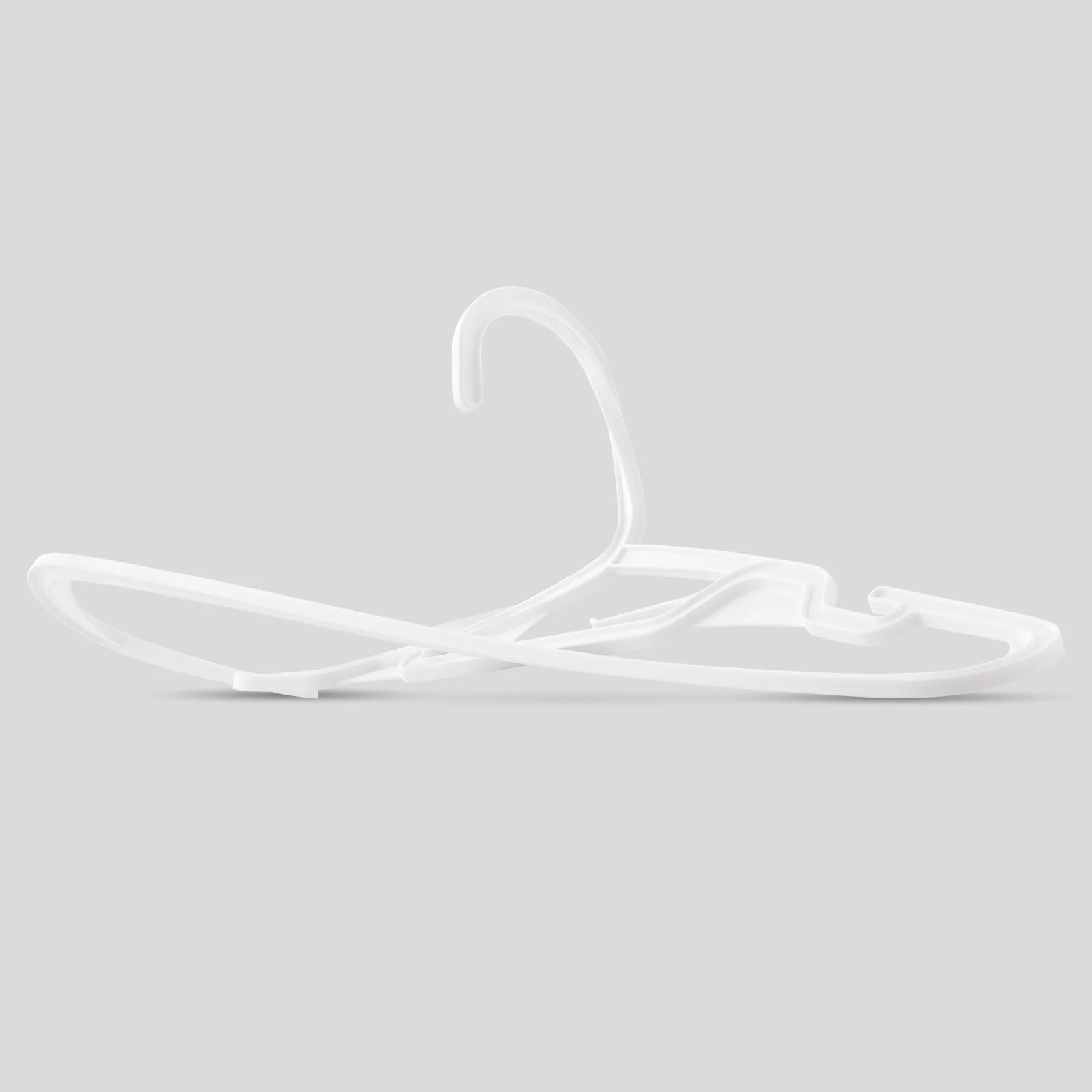 Hangers 50 Pack, Clothes Hangers, Durable Flexible Plastic Hangers with Shoulder Grooves & Accessory Hooks,  Black - Image 10