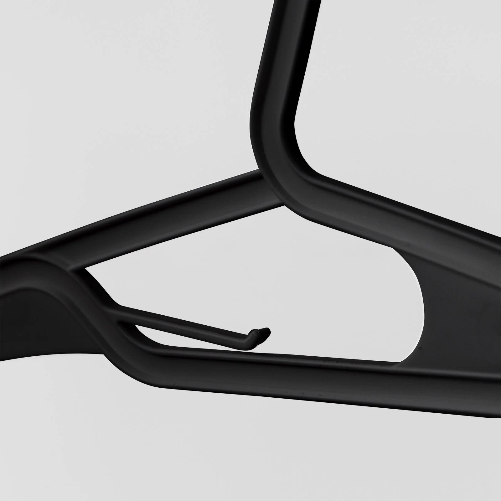 Hangers 50 Pack, Clothes Hangers, Durable Flexible Plastic Hangers with Shoulder Grooves & Accessory Hooks,  Black - Image 4