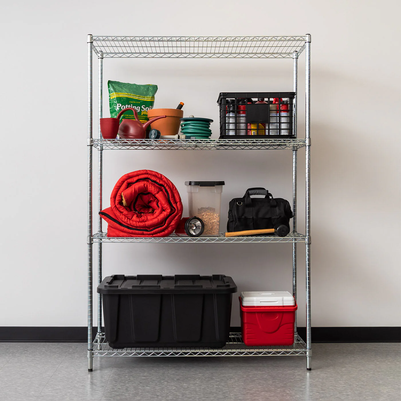 Heavy Duty 4 Shelf Wire Storage Unit - Image 10