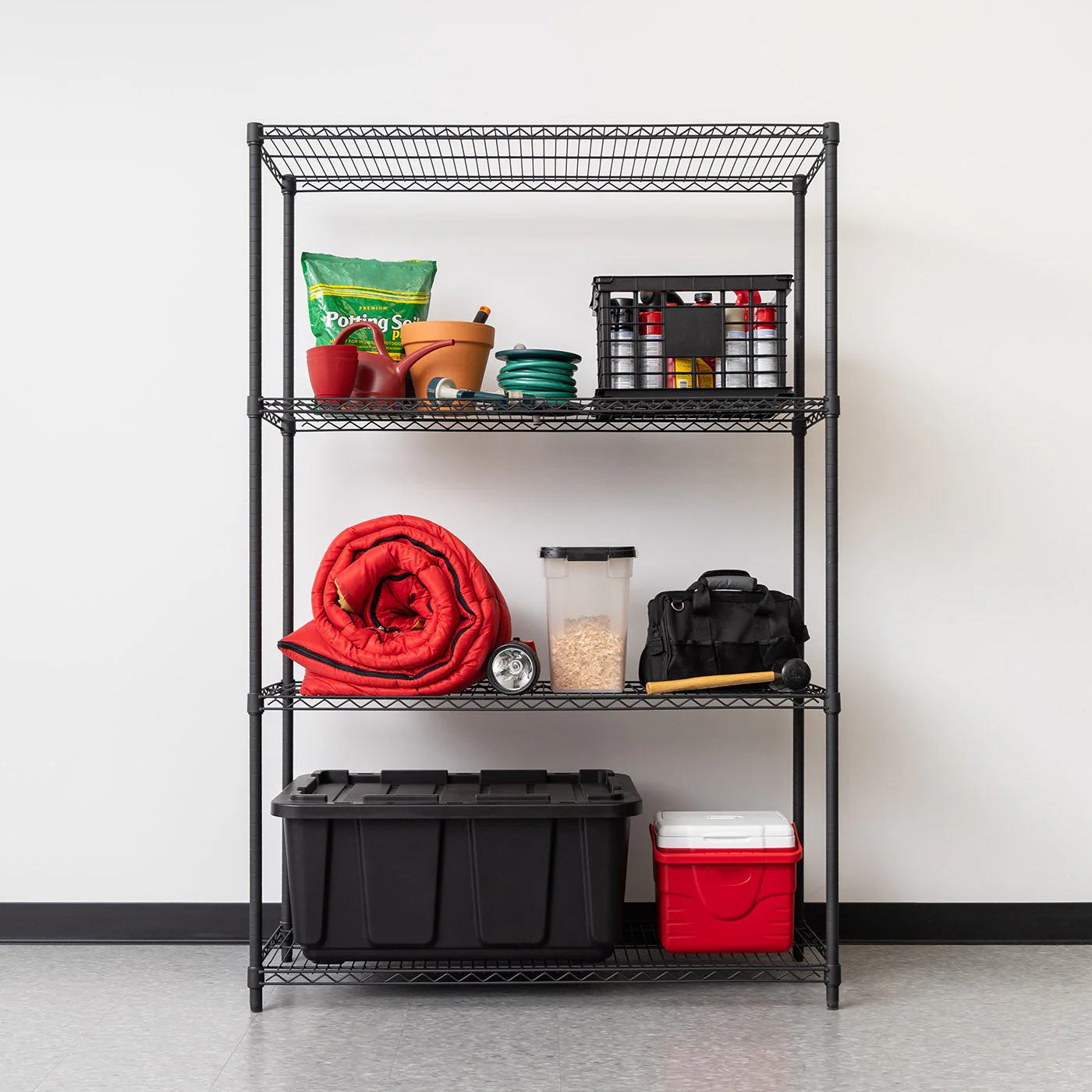 Heavy Duty 4 Shelf Wire Storage Unit - Image 2