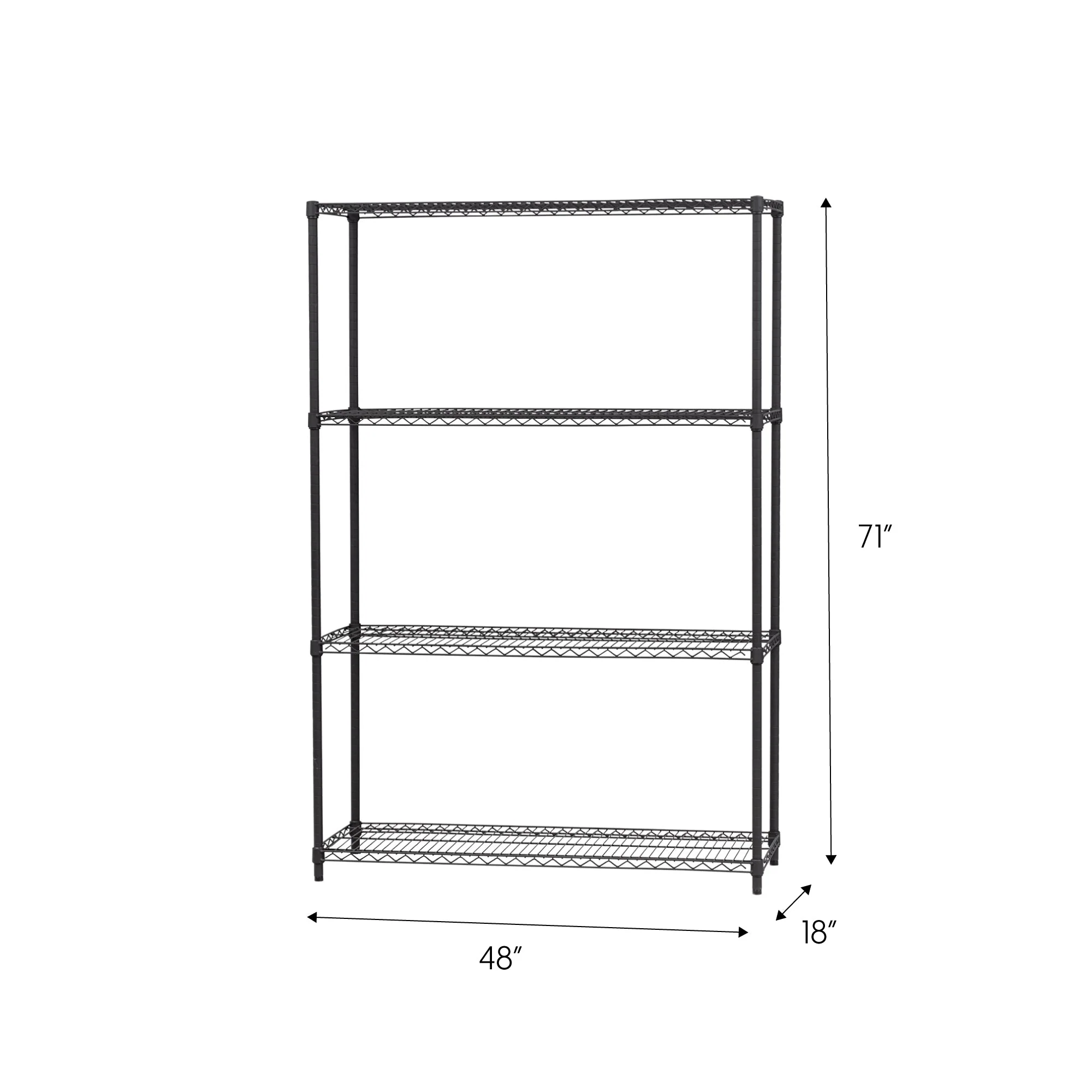 Heavy Duty 4 Shelf Wire Storage Unit - Image 7