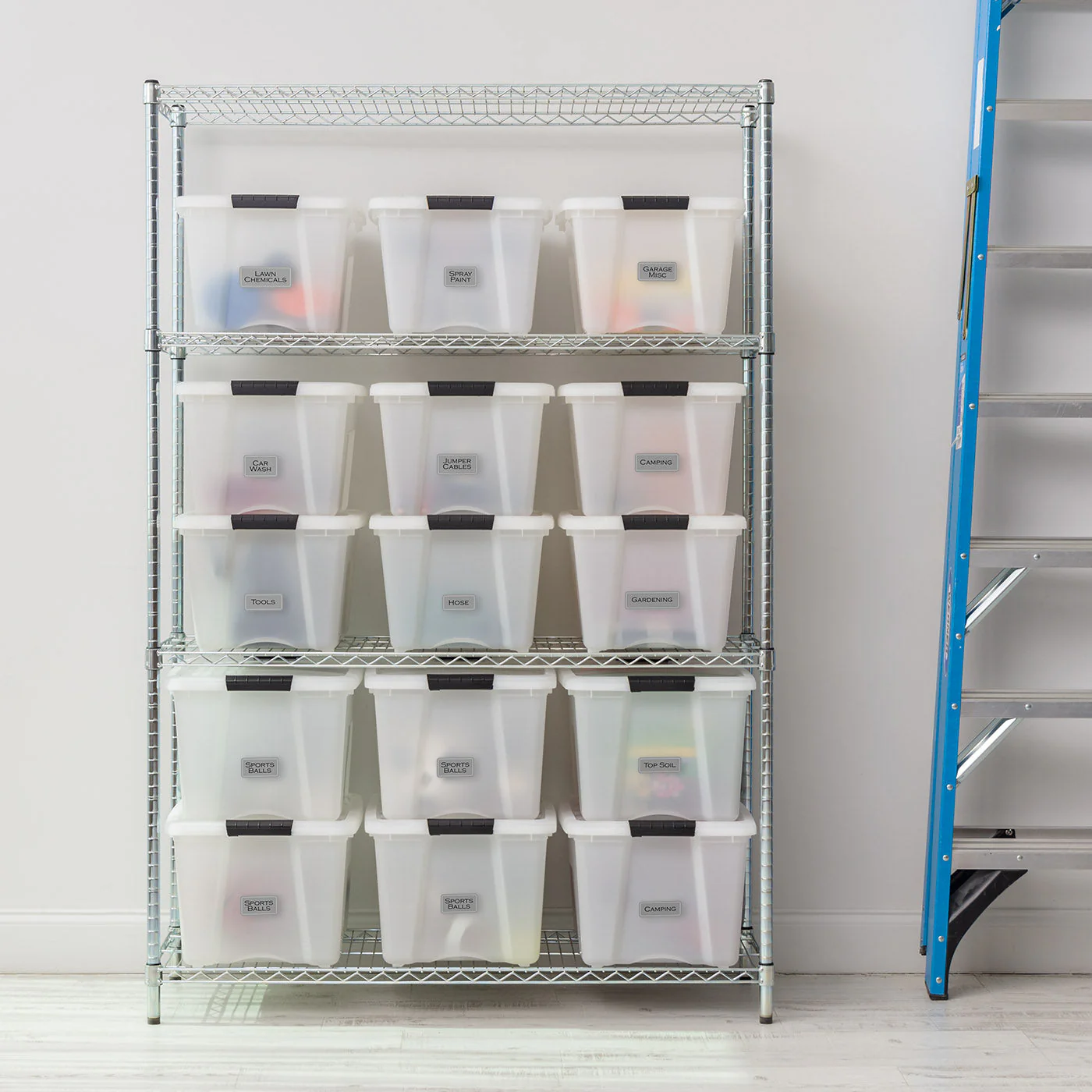 Heavy Duty 4 Shelf Wire Storage Unit - Image 9