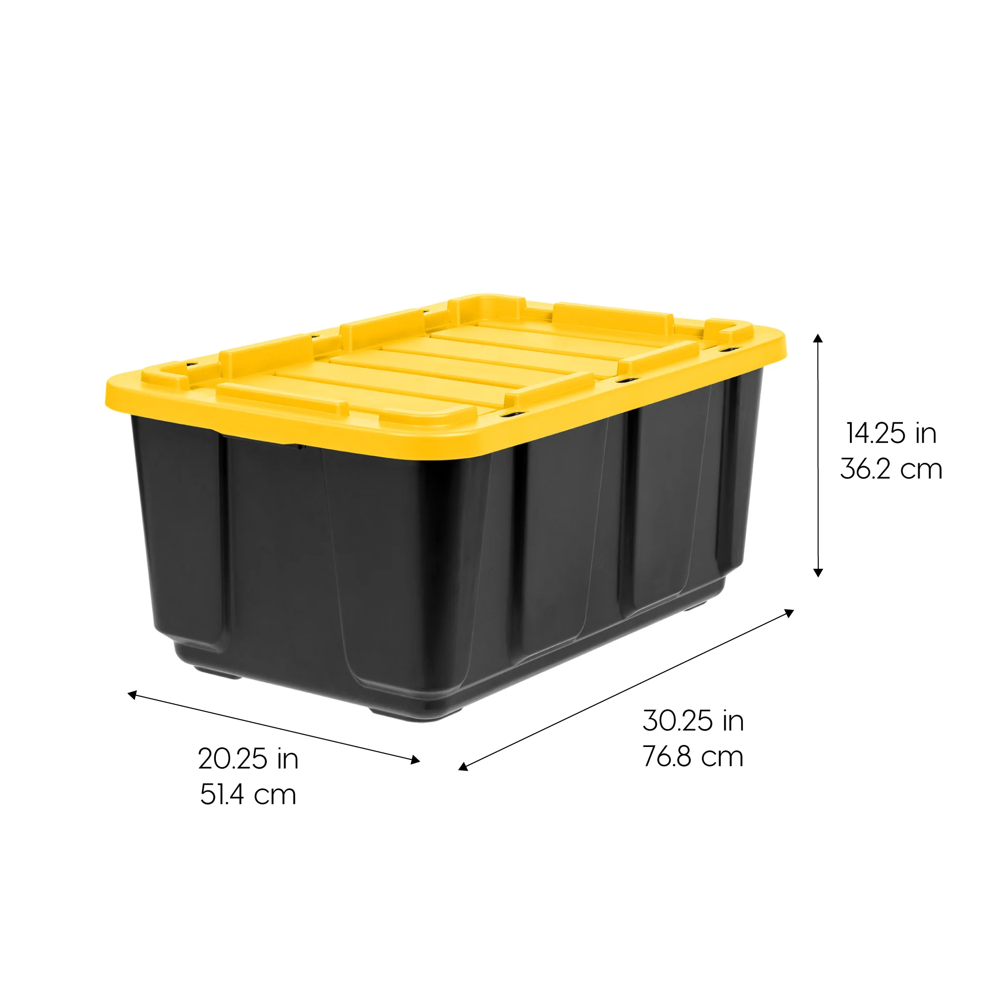 Heavy Duty Storage Container 2-Pack Yellow - 27 gal. (108 qt.) - Image 2