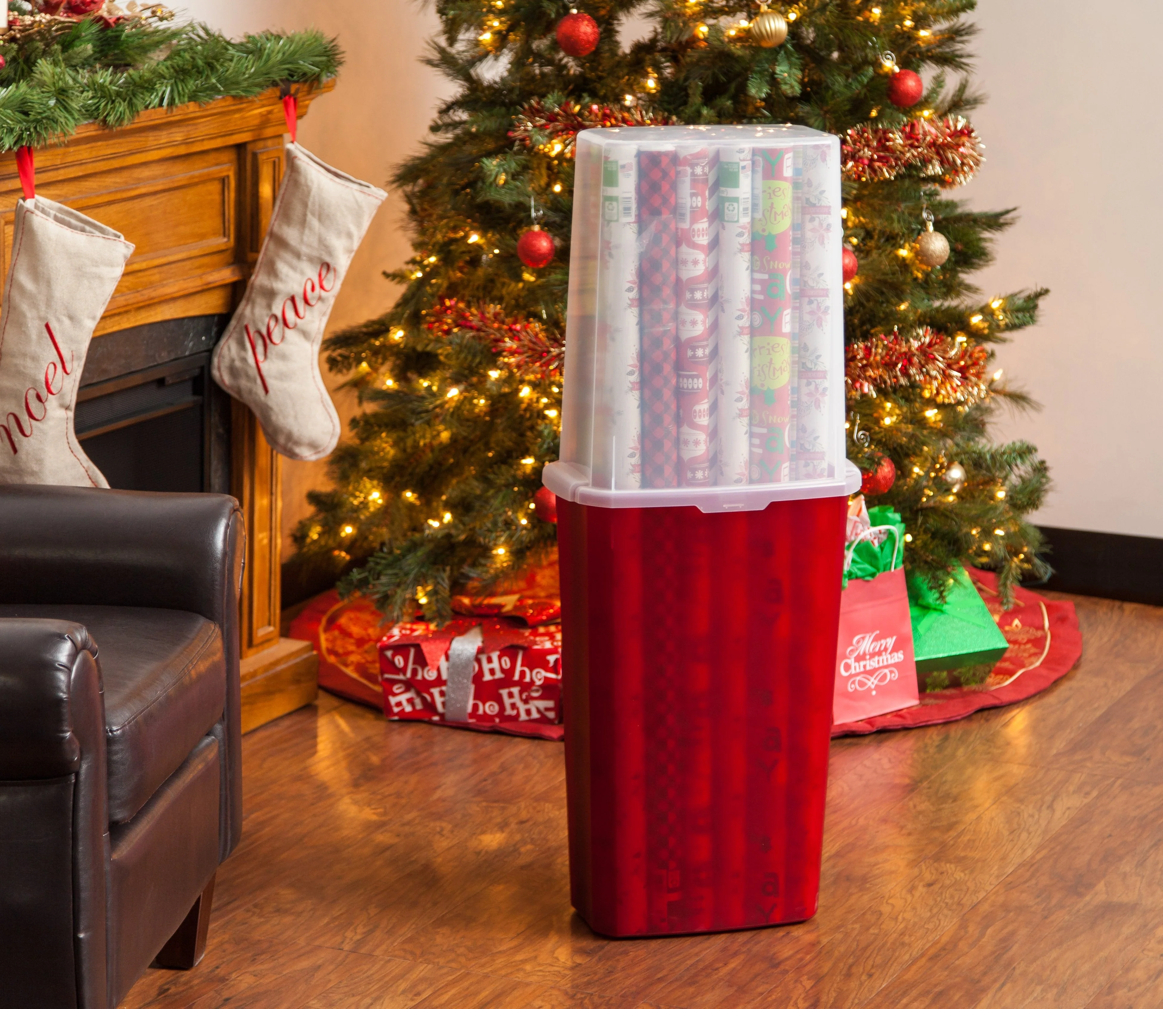 Holiday 40-inch Wrapping Paper Storage Box - Image 13
