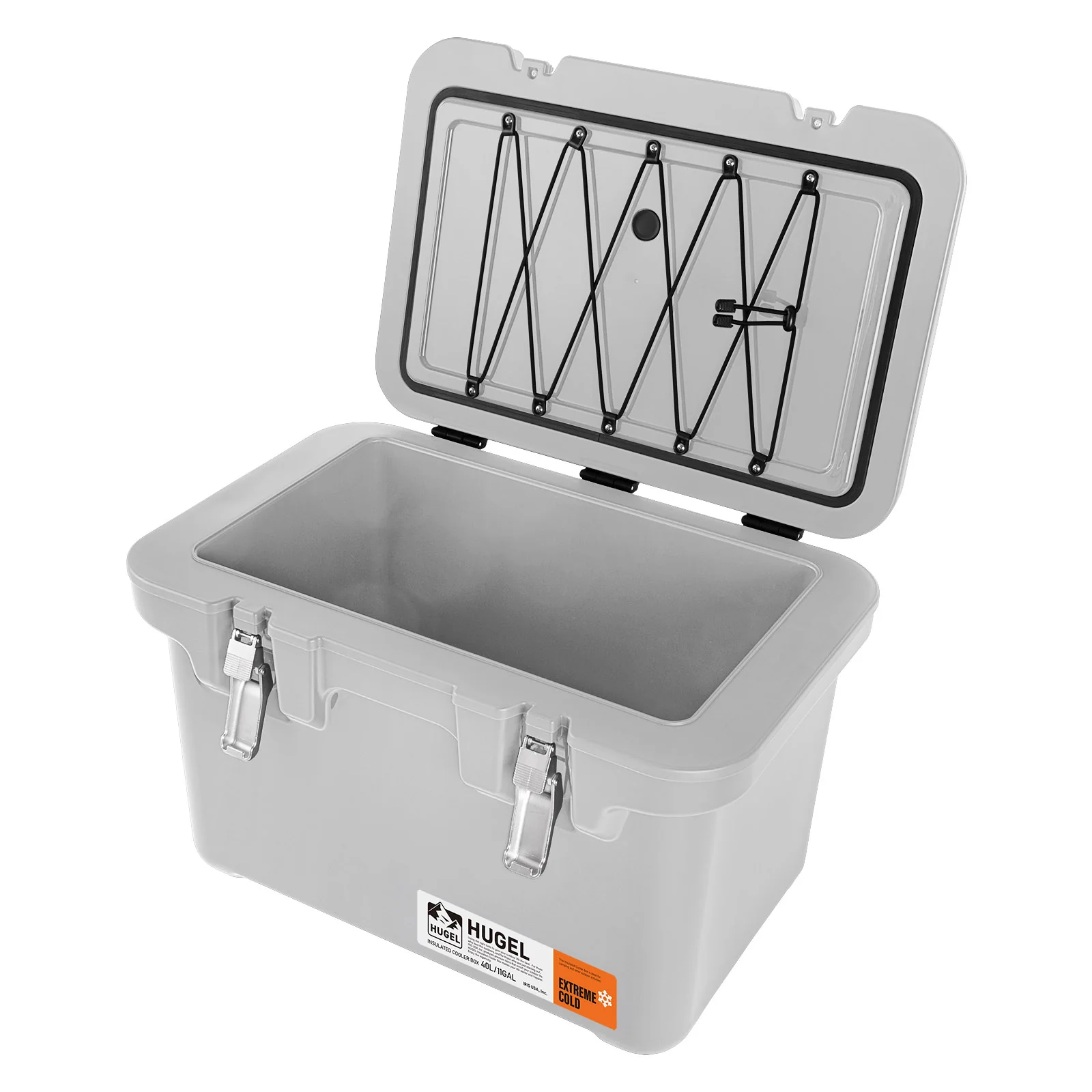HUGEL 44QT Heavy Duty Lightweight Insulated Cooler with Stainless Steel Buckles - Image 13