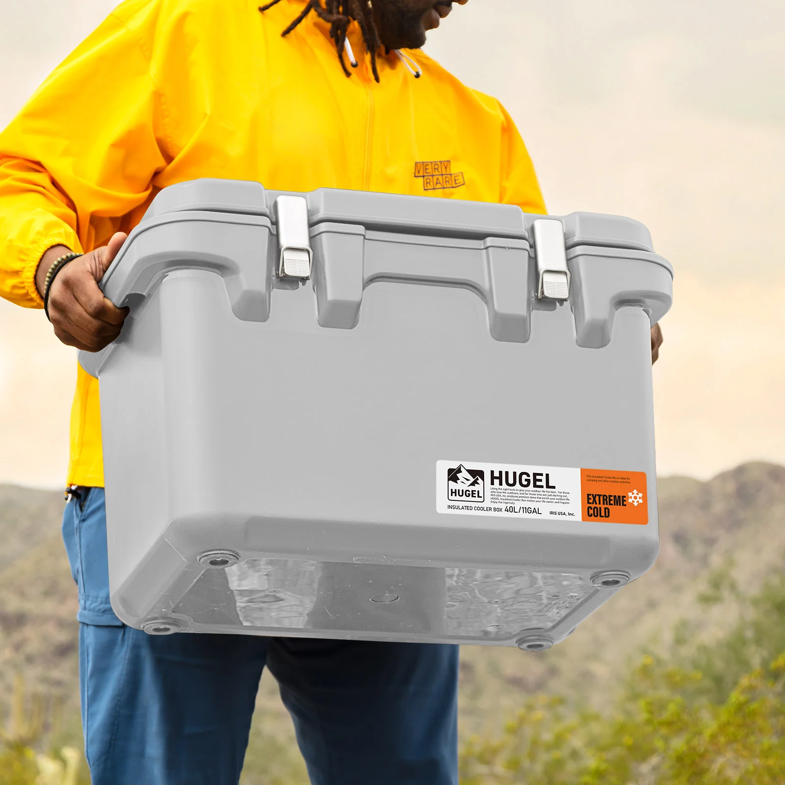 HUGEL 44QT Heavy Duty Lightweight Insulated Cooler with Stainless Steel Buckles - Image 15