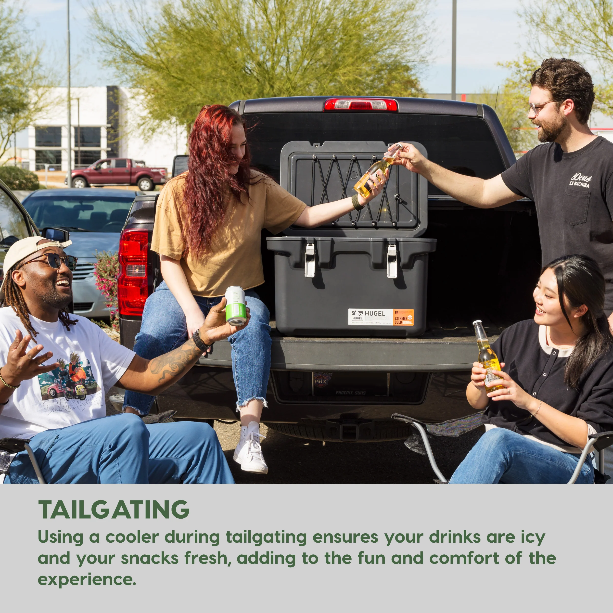 HUGEL 44QT Heavy Duty Lightweight Insulated Cooler with Stainless Steel Buckles - Image 9