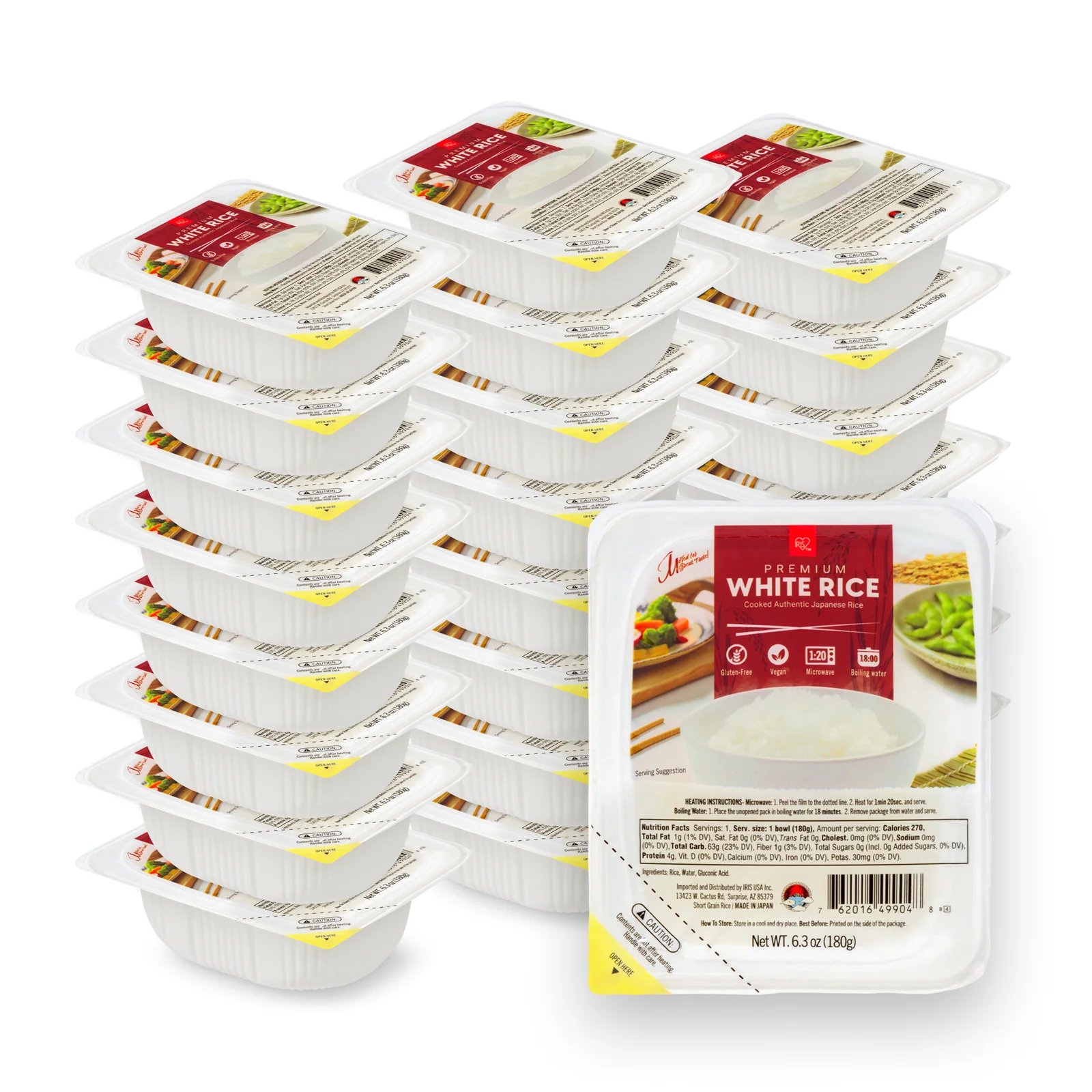 Instant Microwavable White Rice, Gluten Free Vegan, 6PK, 24PK - Image 8