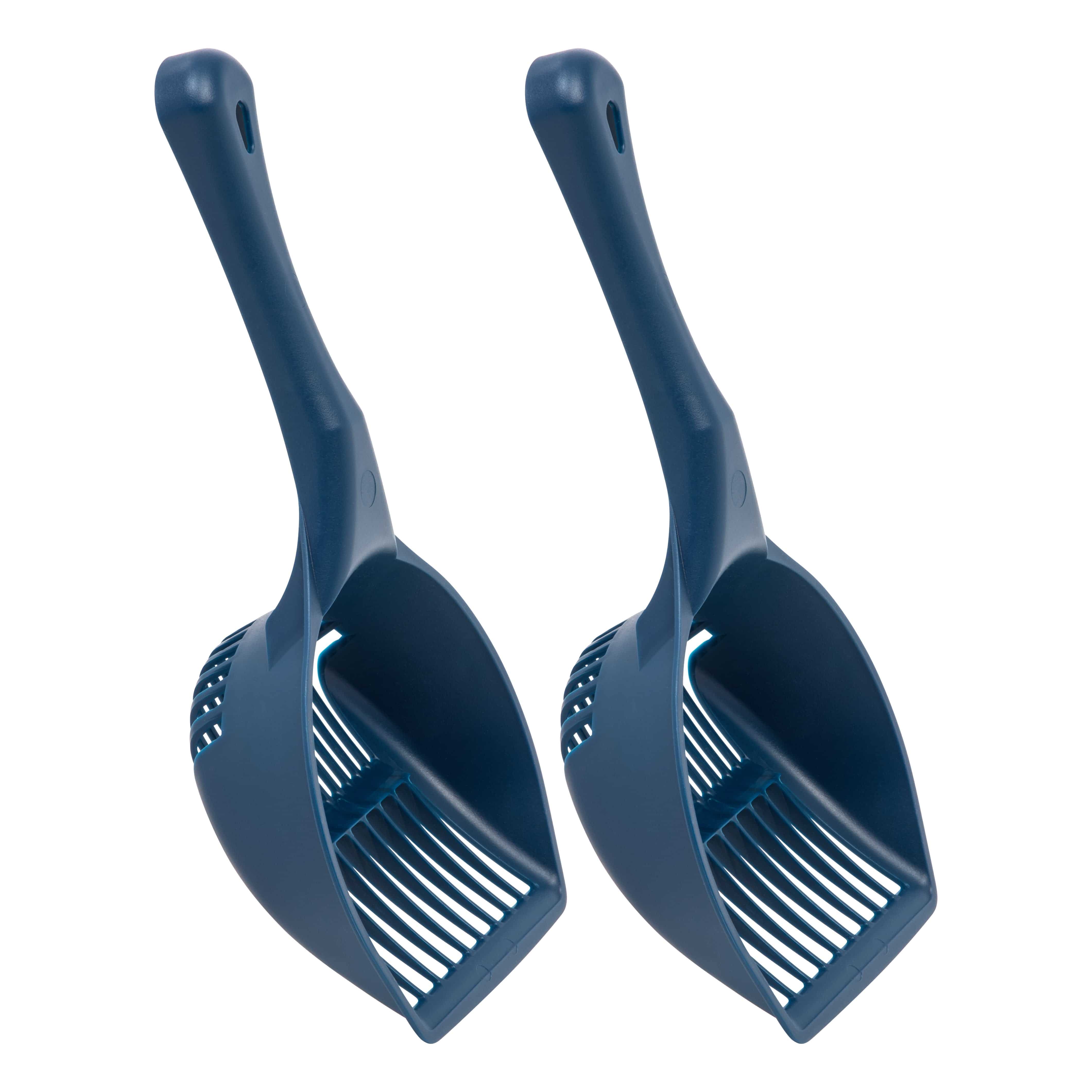 Jumbo Cat Litter Scoop, 2 Pack, Navy Blue