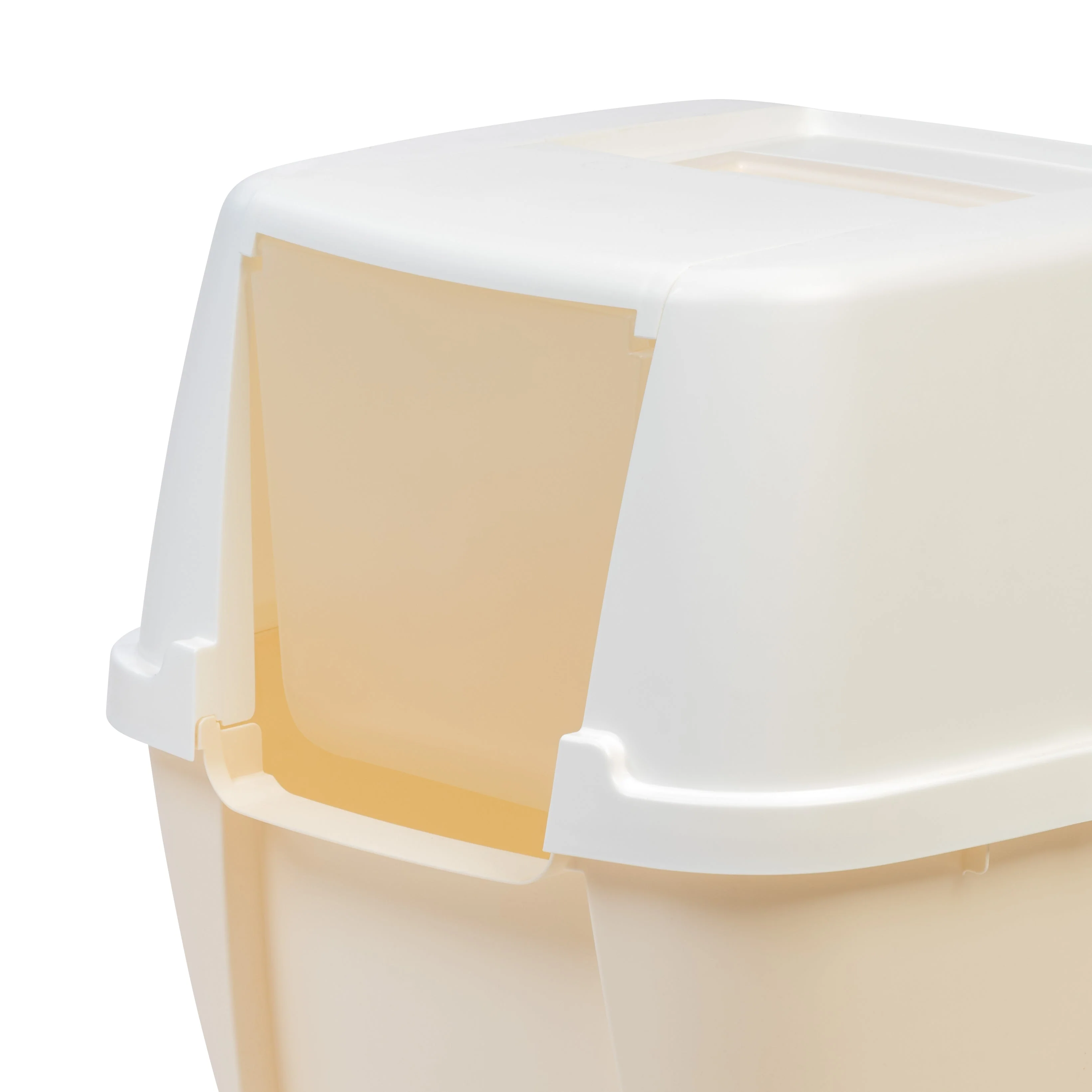 Jumbo Hooded Litter Box with Scoop, Off White - Image 3