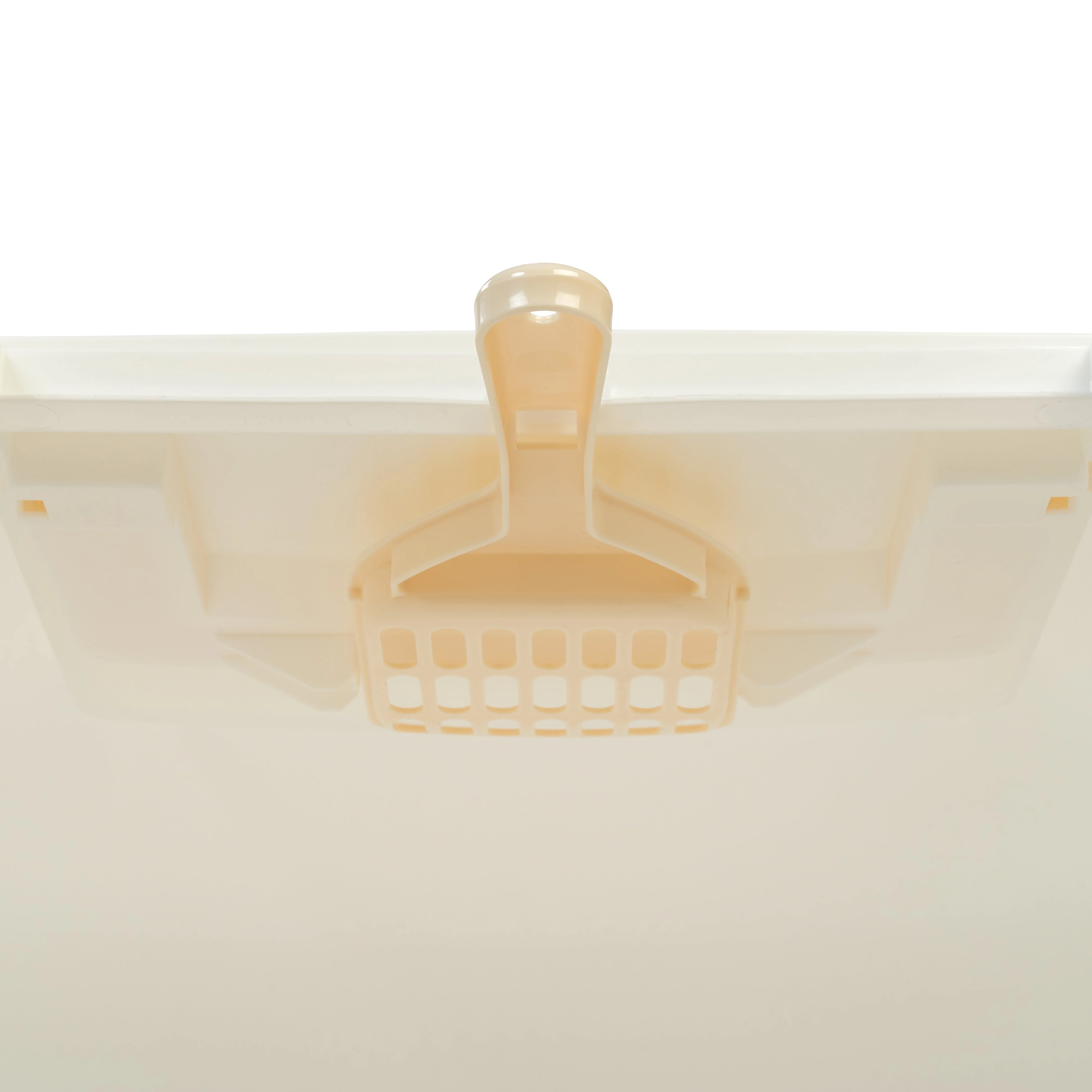 Jumbo Hooded Litter Box with Scoop, Off White - Image 4