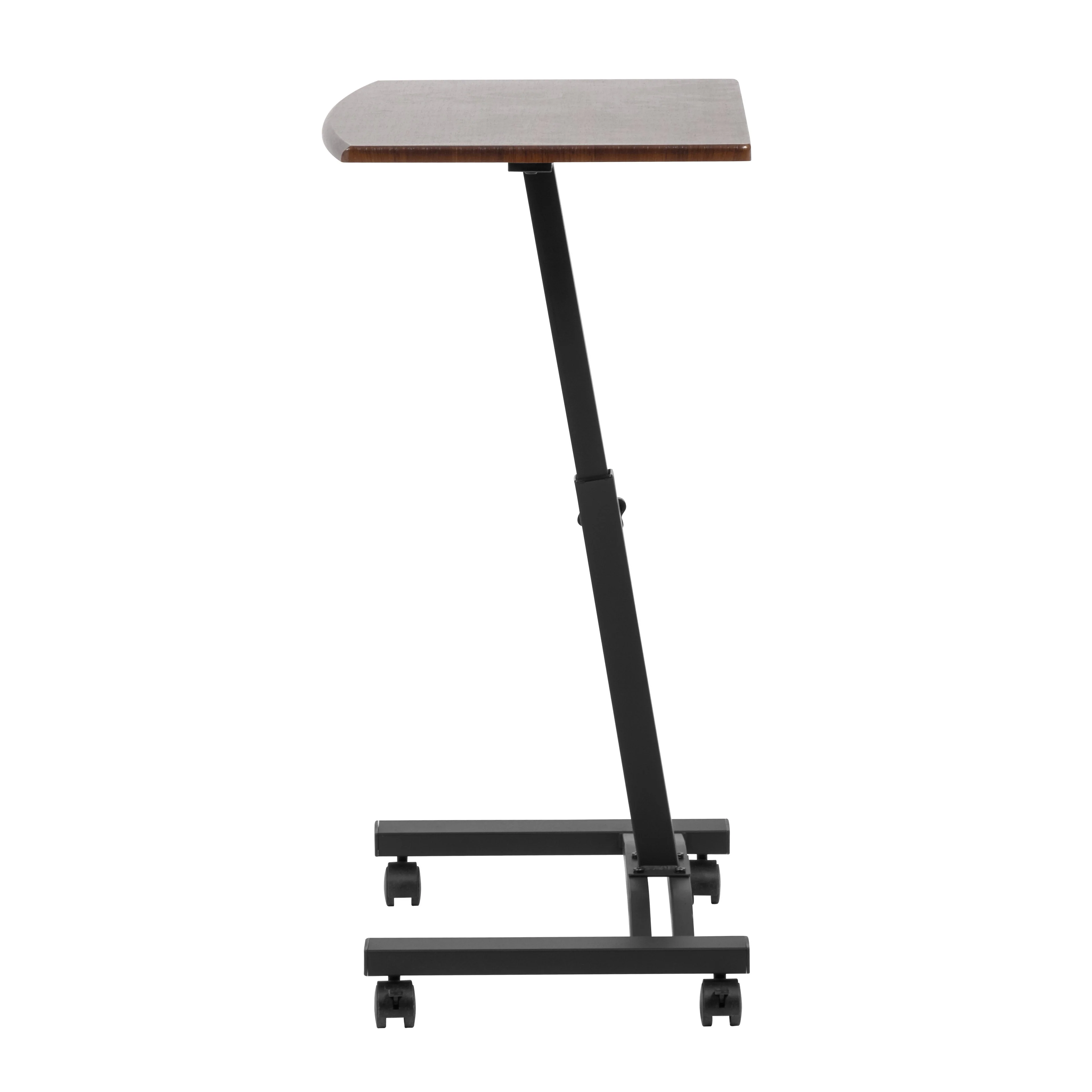 Laptop Cart Adjustable Height Table - Brown - Image 2