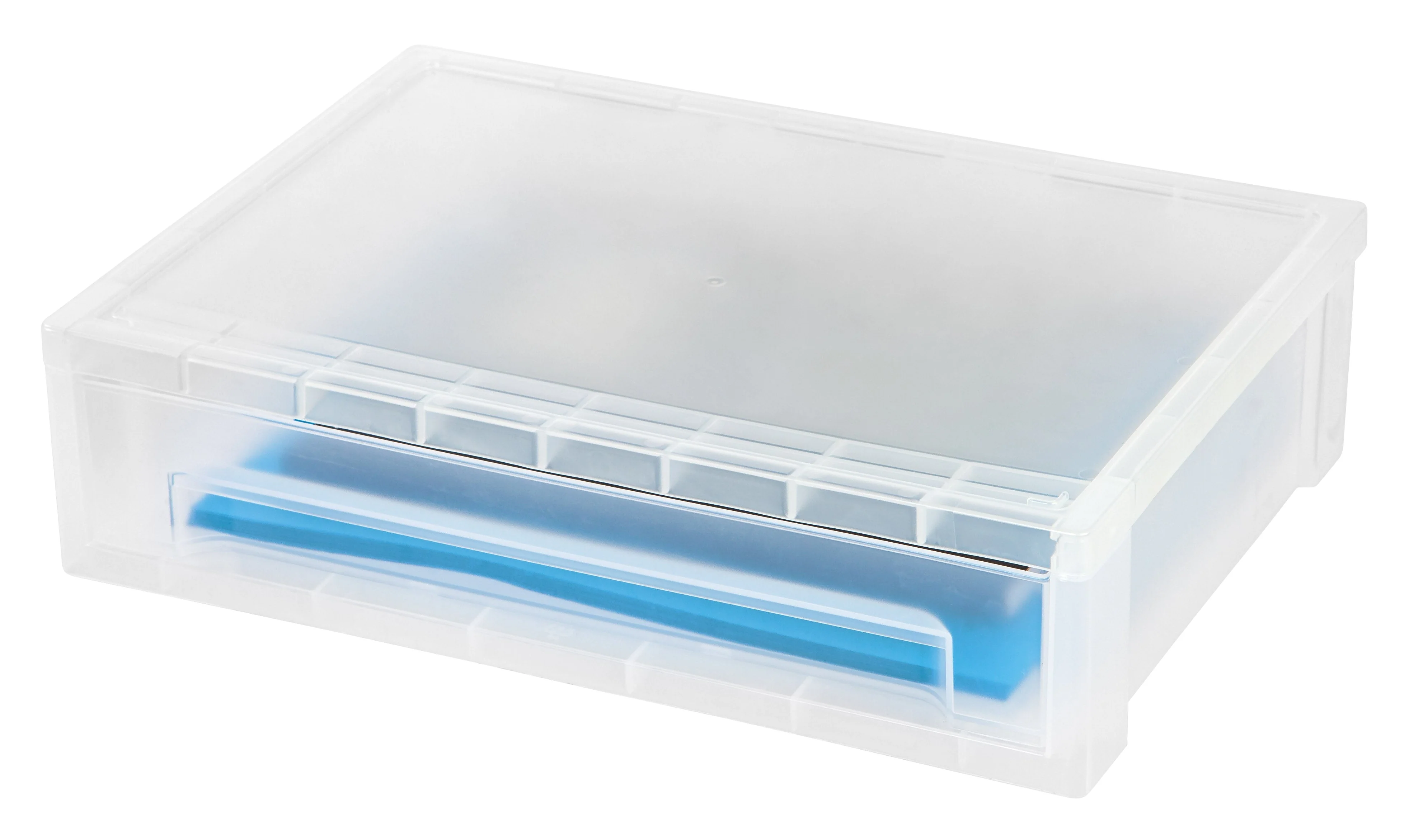 Large Desktop Stacking Drawer, 6 Pack, Clear - Image 3