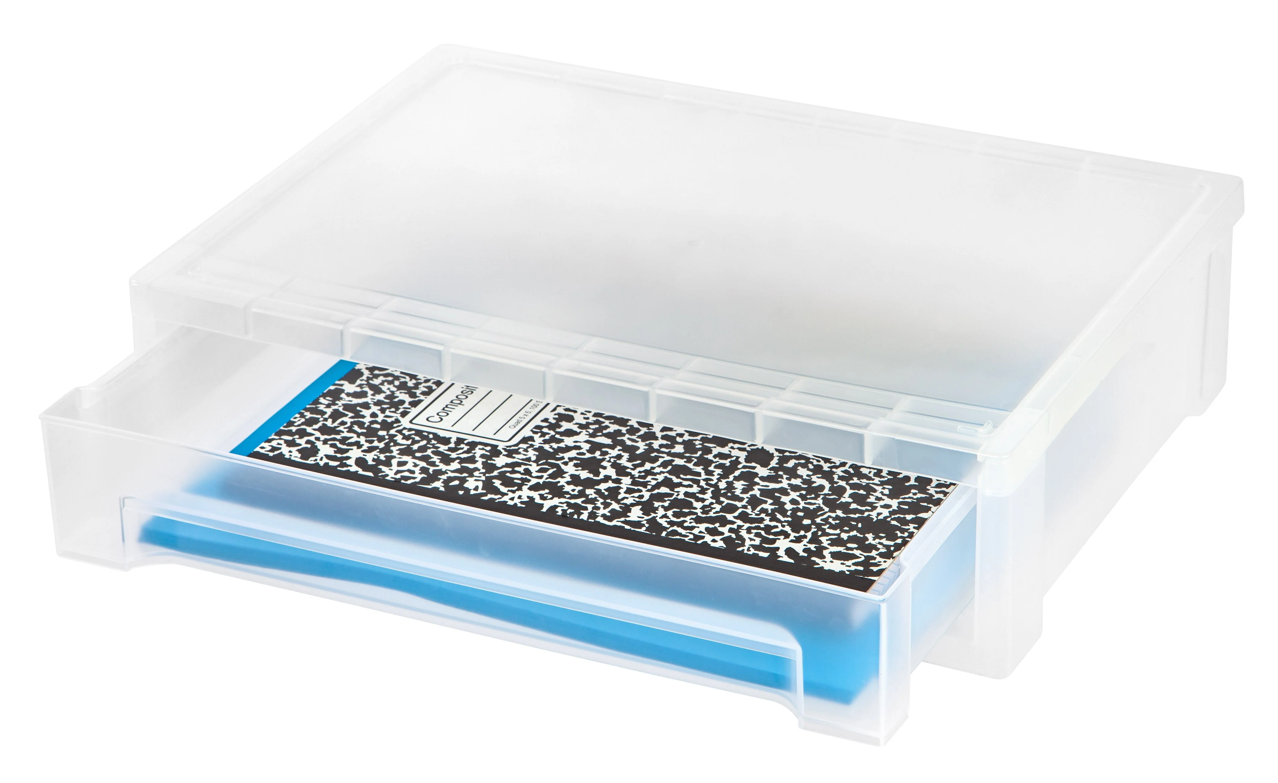 Large Desktop Stacking Drawer, 6 Pack, Clear - Image 4