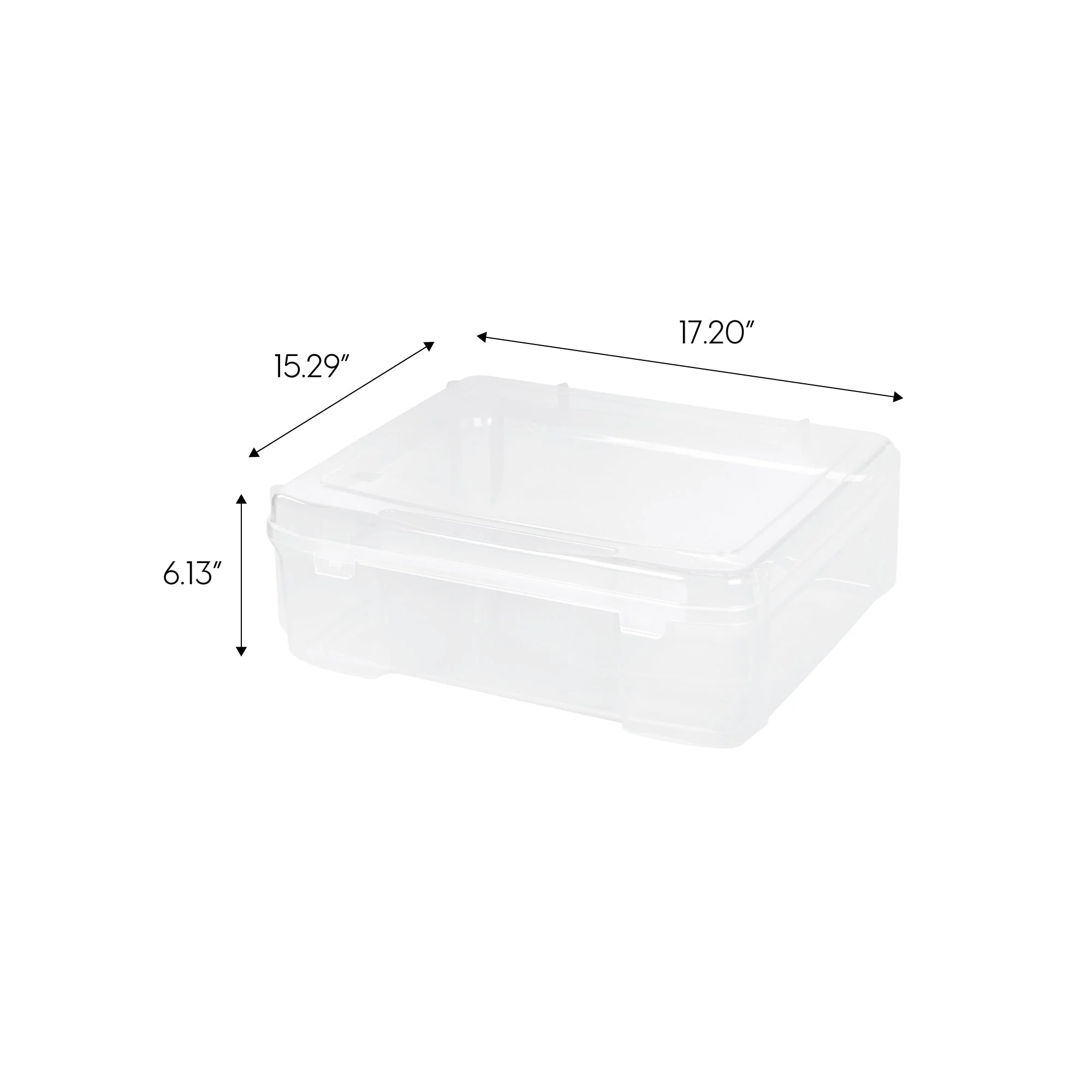 Large Portable Project Case for 12" x 12" Album, 4 Pack, Clear