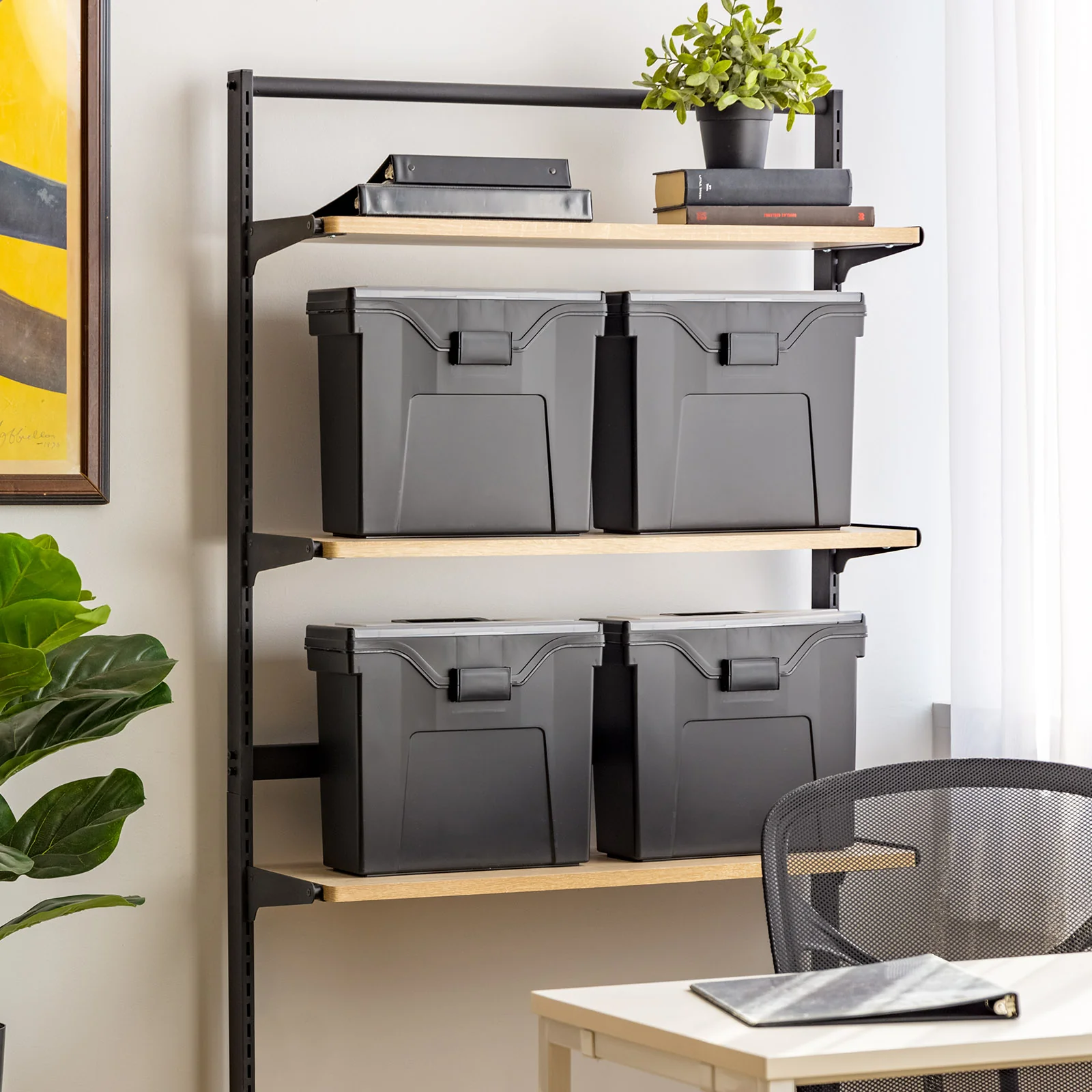 Letter/Legal File Tote Box with Handle 4 Pack - Image 3
