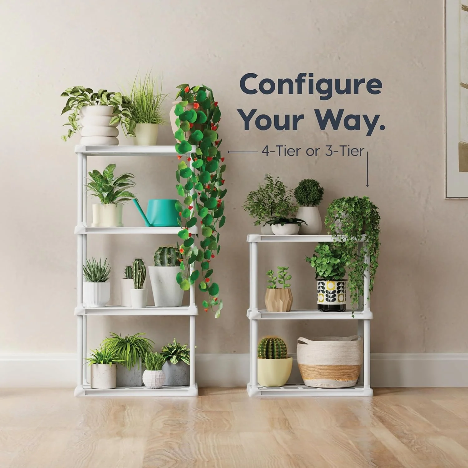 Light Duty Plastic Storage Shelves - White - Image 4