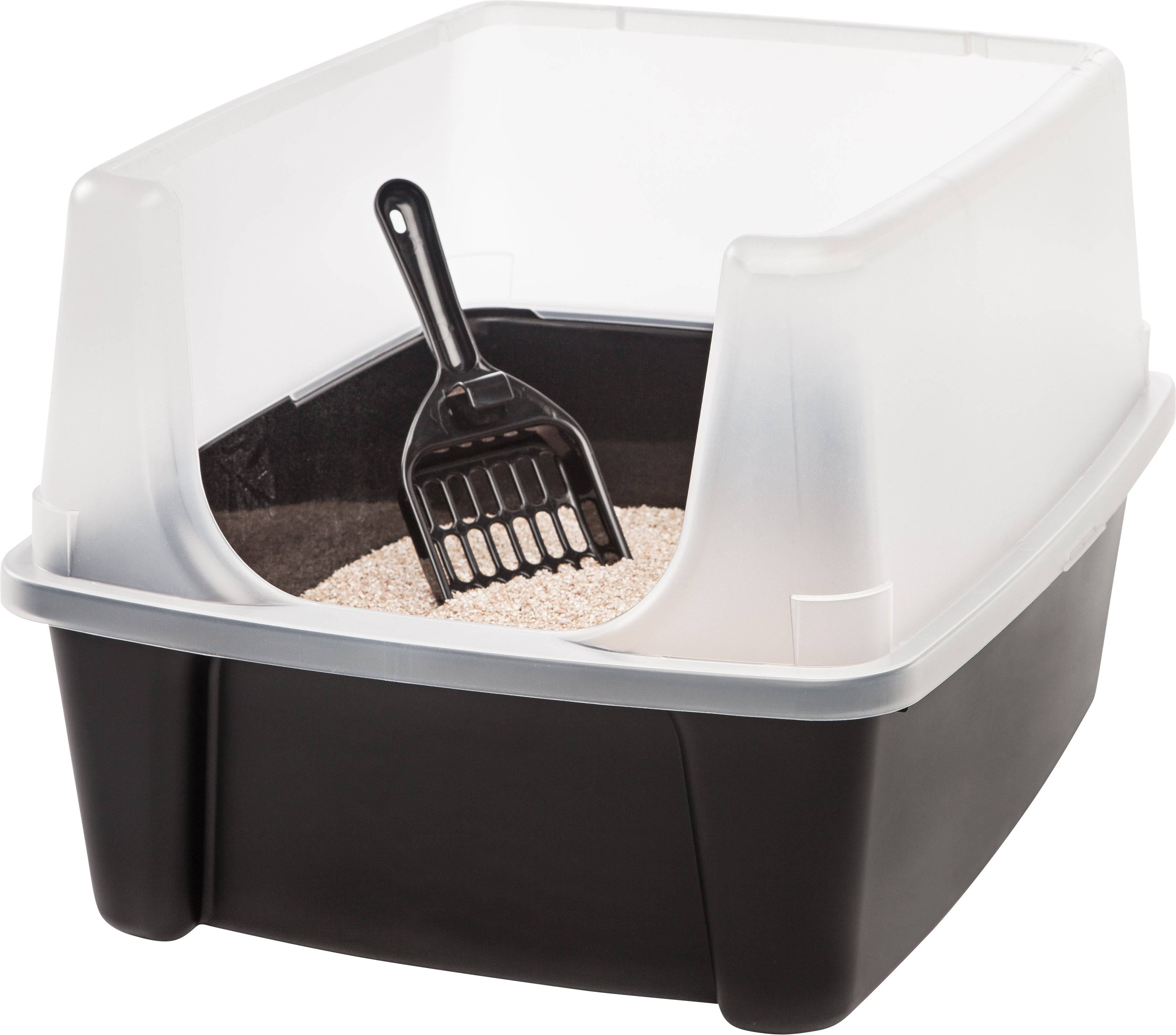 Litter Box with Shield and Scoop, Black - Image 5