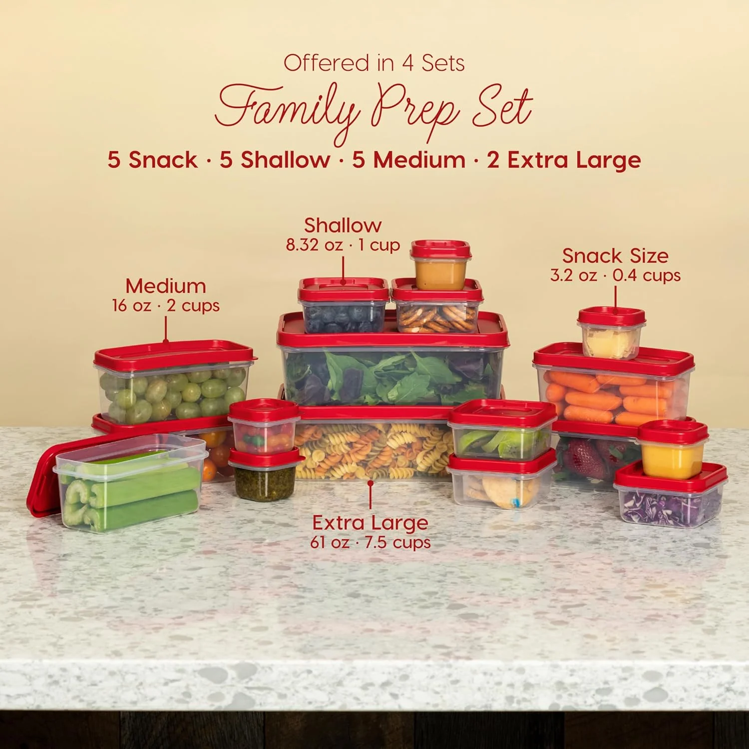Meal Prep Containers Assorted Sizes Set, 17 Food Storage Containers With Lids - Image 10