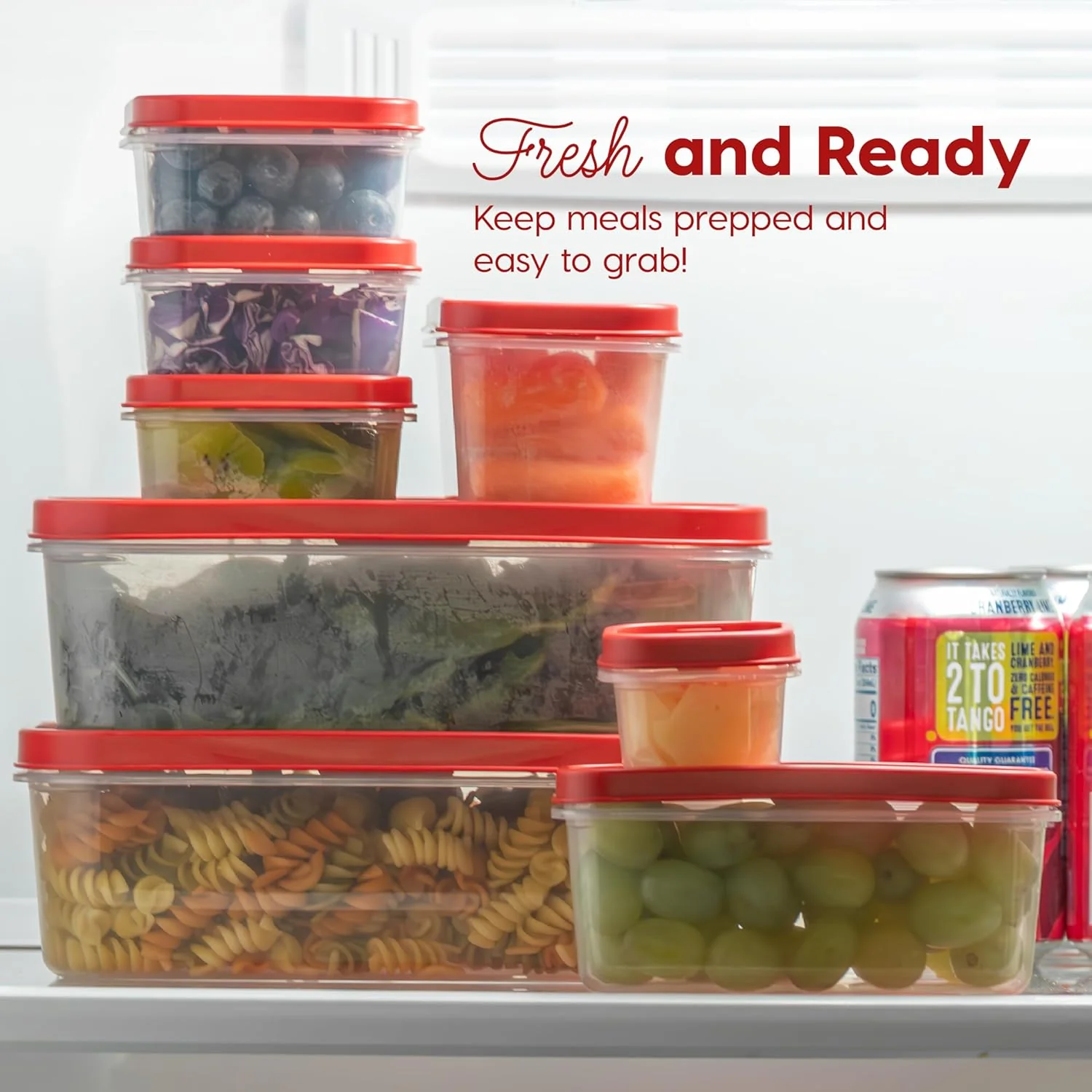 Meal Prep Containers Assorted Sizes Set, 17 Food Storage Containers With Lids - Image 4