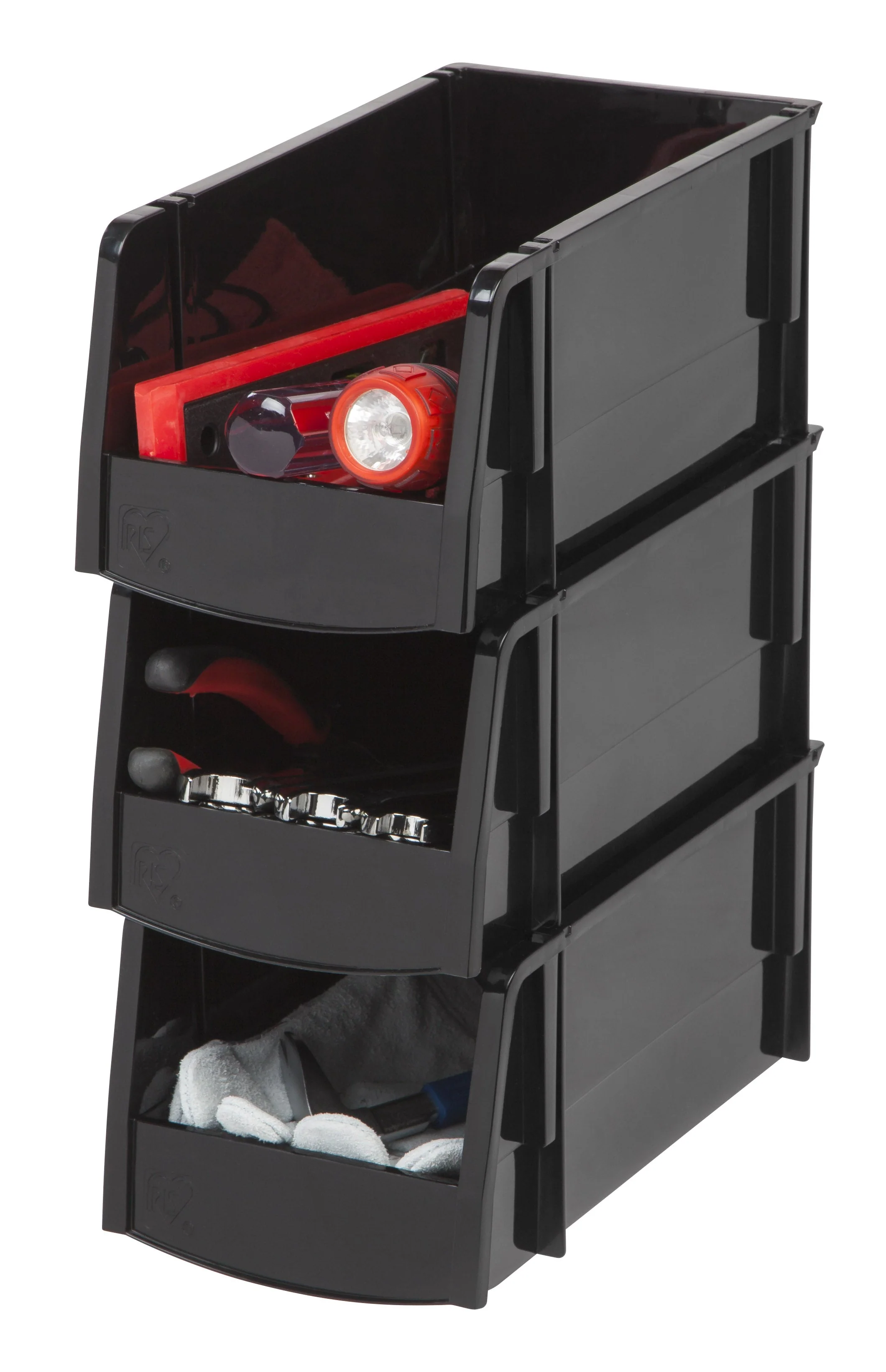 Medium Bin, 8 Pack, Black - Image 2