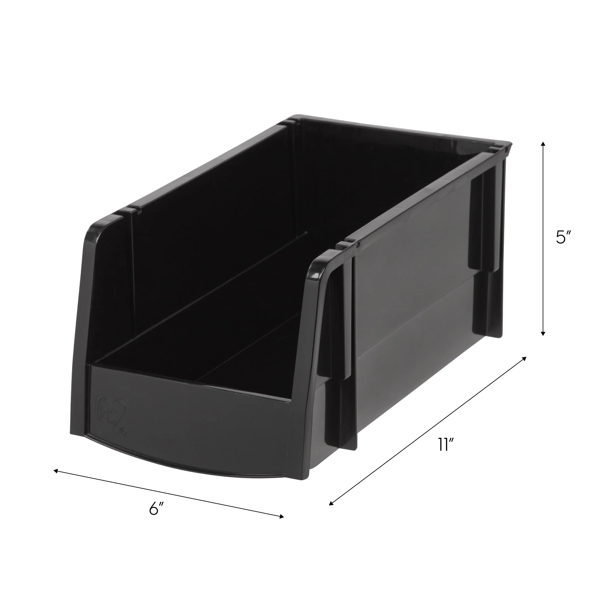 Medium Bin, 8 Pack, Black - Image 6