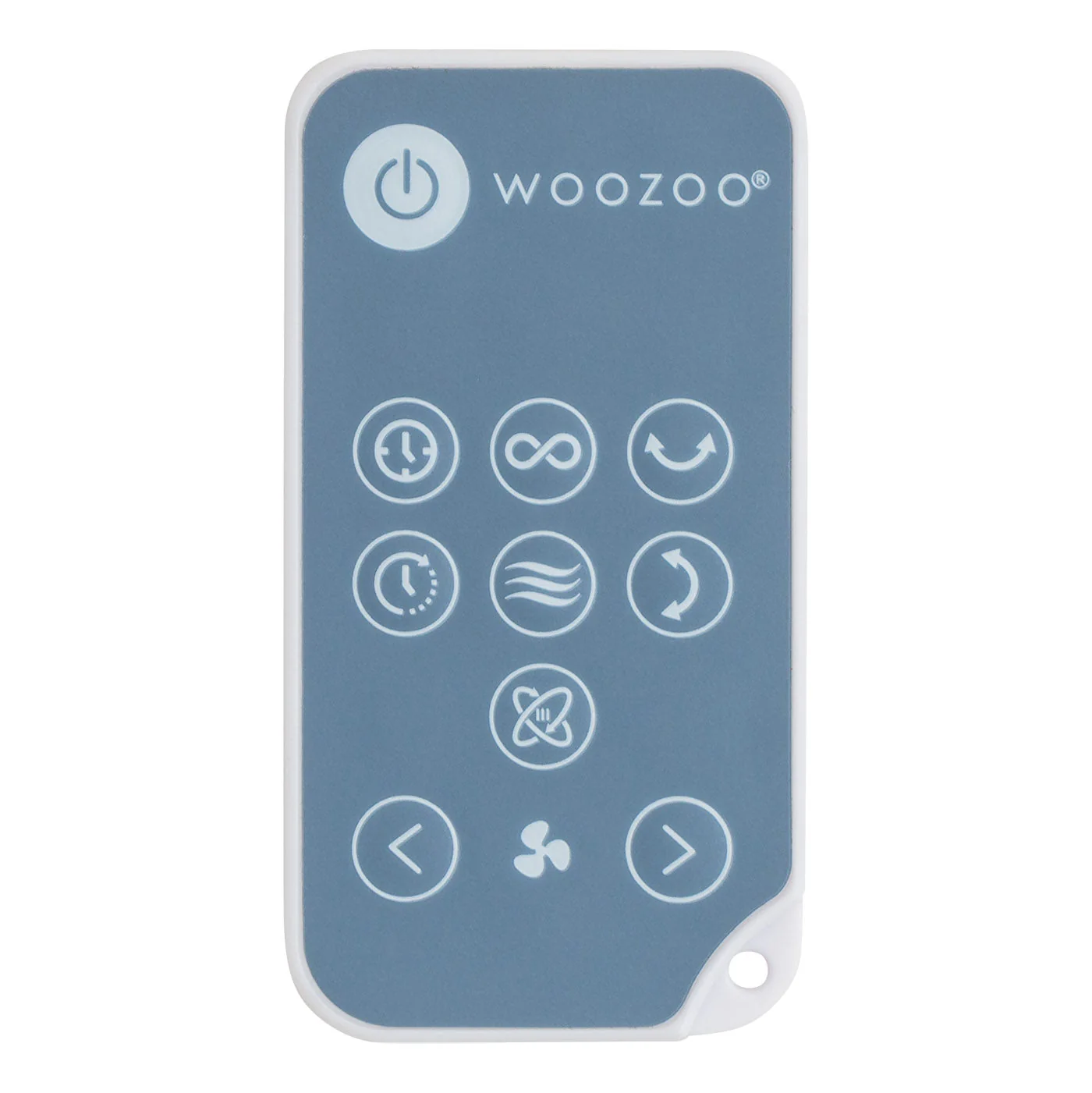 Medium WOOZOO Oscillating 8-in-1 Vortex Fan with Remote and Timer Function, Tabletop Multi-Oscillation Air Circulator Fan with 10 Speed Settings and 89 Ft Max Air Distance, Steel Blue - Image 2