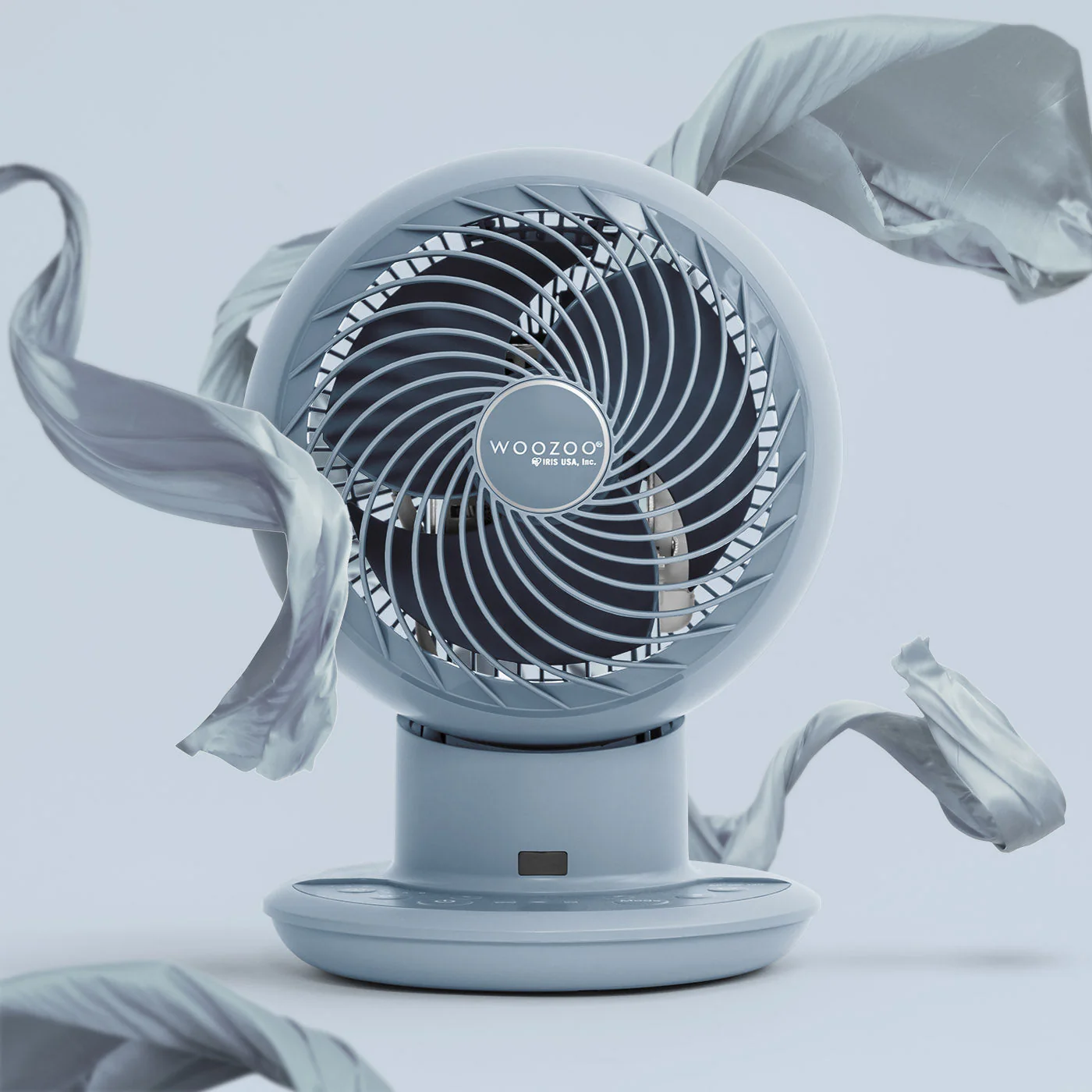 Medium WOOZOO Oscillating 8-in-1 Vortex Fan with Remote and Timer Function, Tabletop Multi-Oscillation Air Circulator Fan with 10 Speed Settings and 89 Ft Max Air Distance, Steel Blue - Image 8