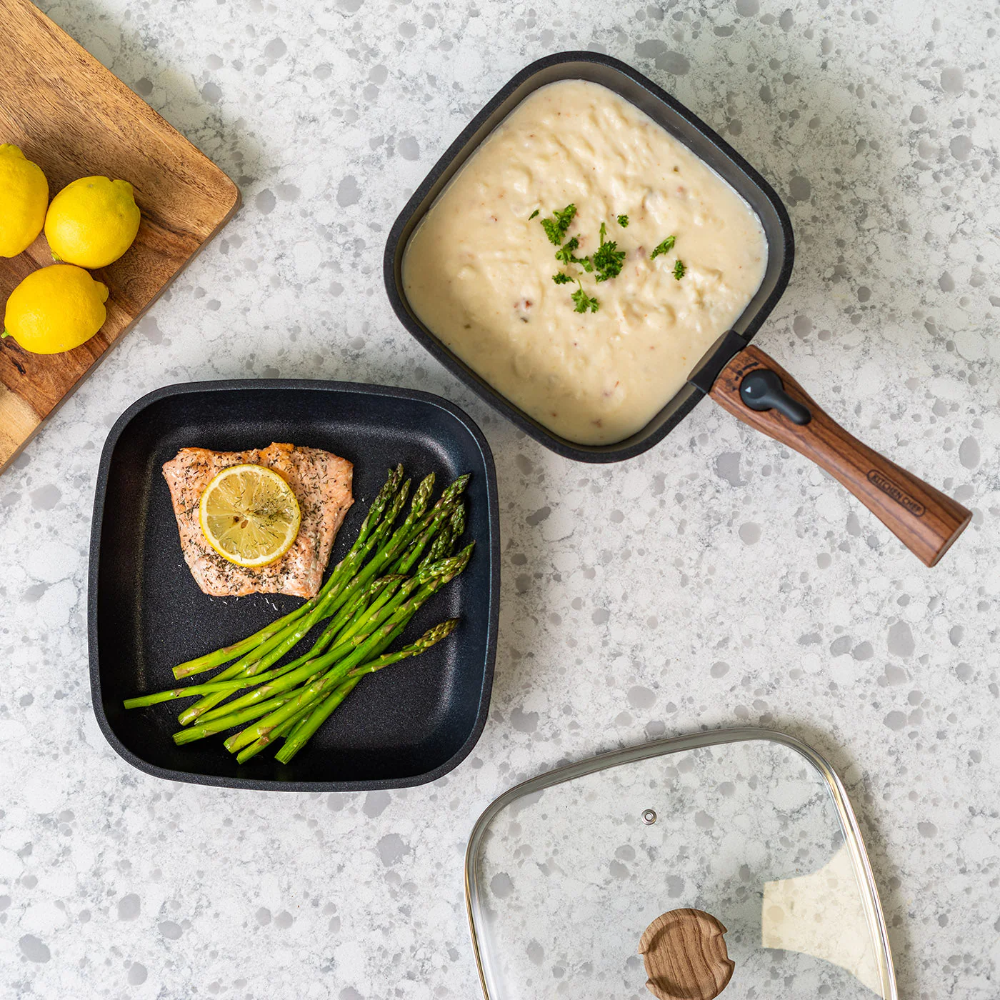 MEGASTONE™ Detachable Handle Cookware Set, Non-Stick - Image 19