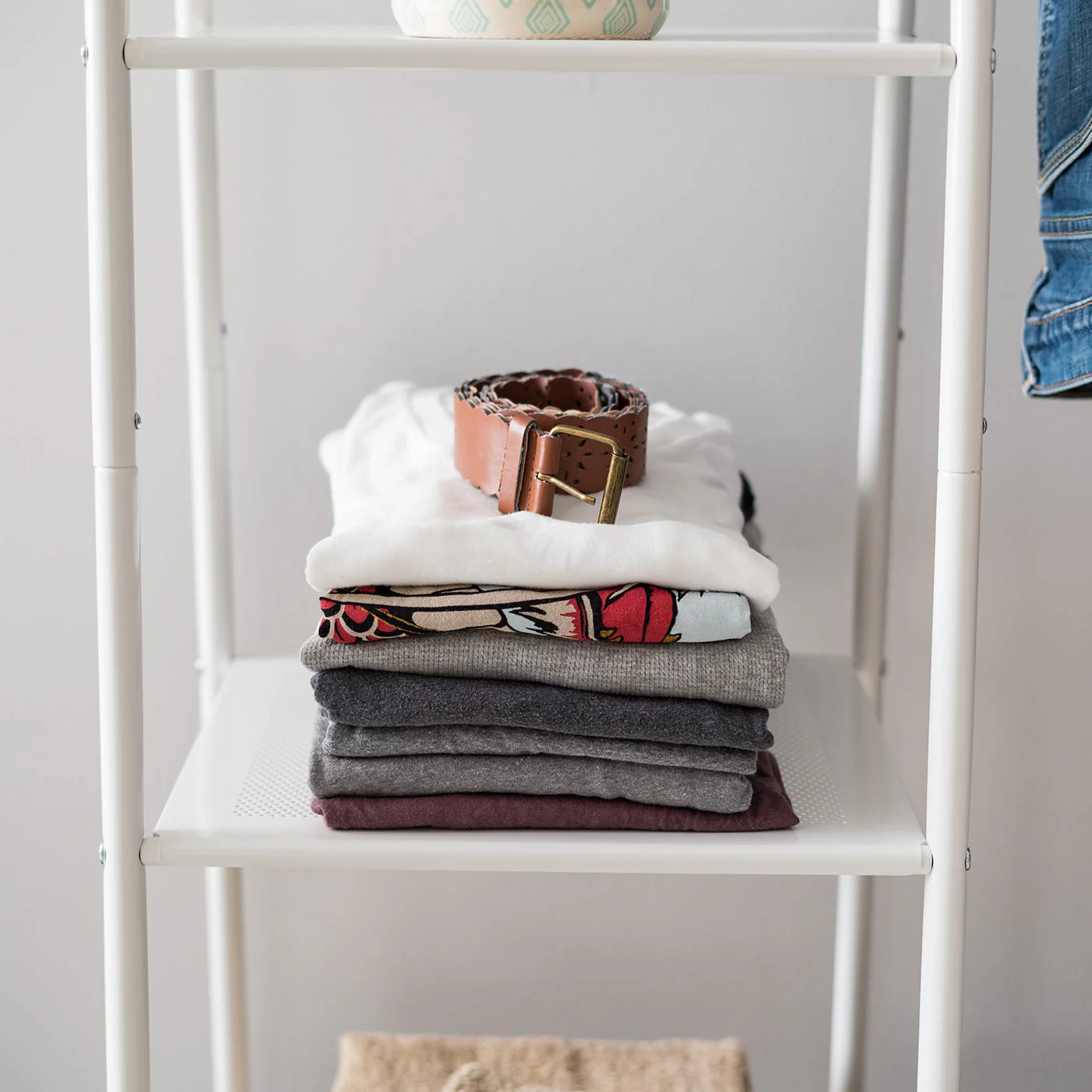 Metal Garment Rack with Metal Mesh Shelves - Image 14