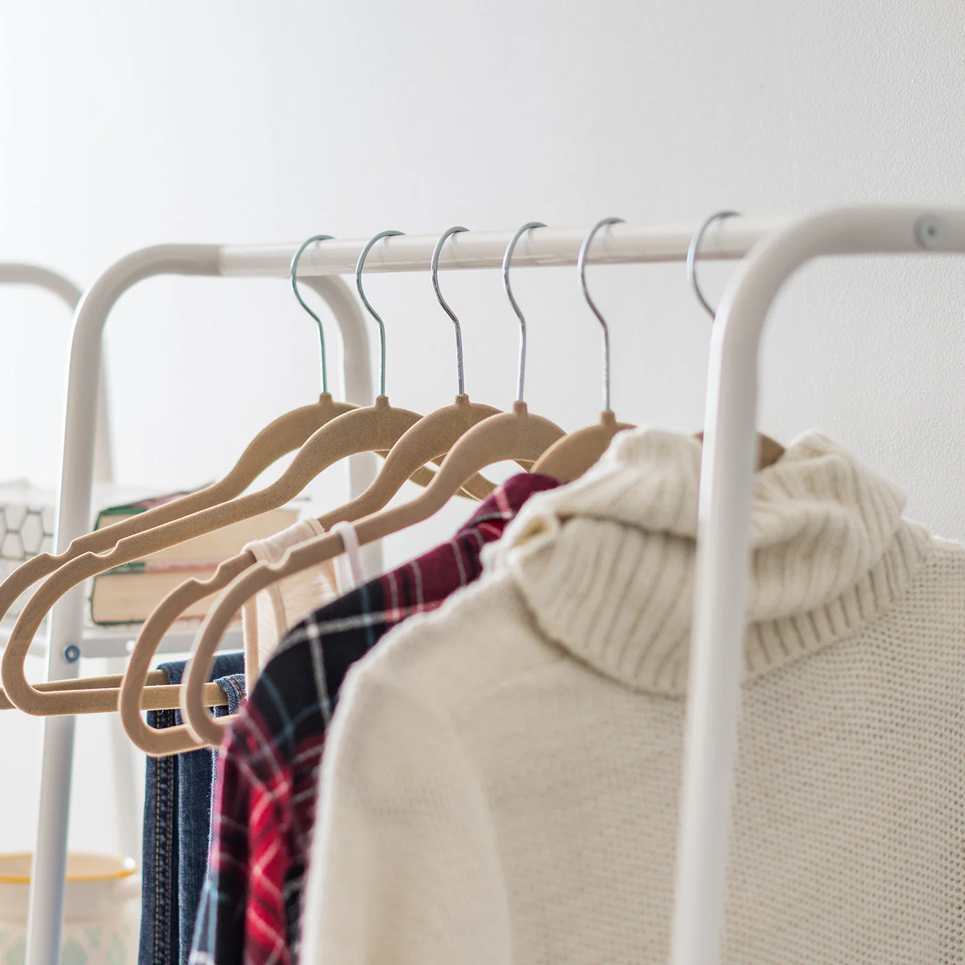 Metal Garment Rack with Metal Mesh Shelves - Image 15