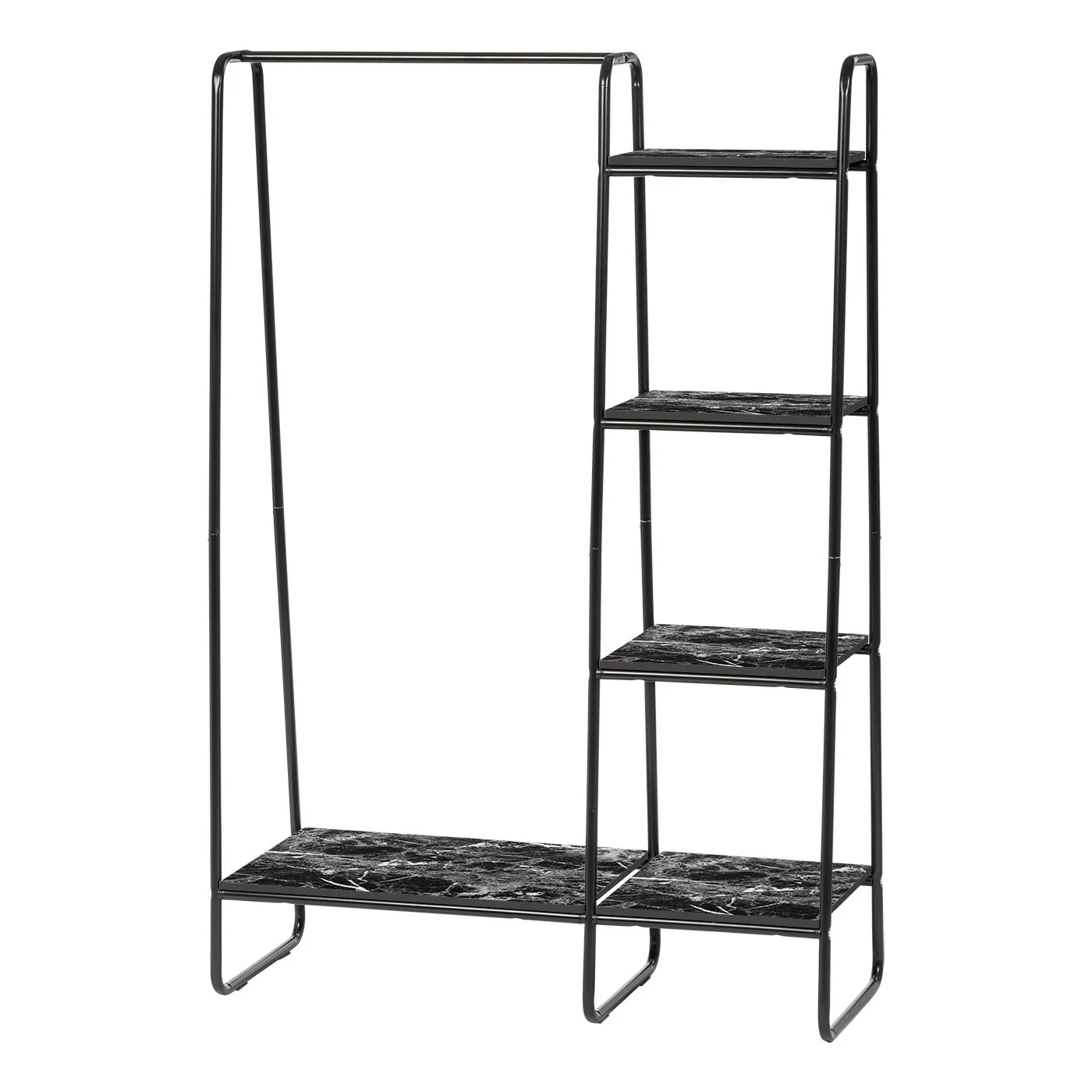 Metal Garment Rack with Wood Shelf - 5 Shelf - Image 16