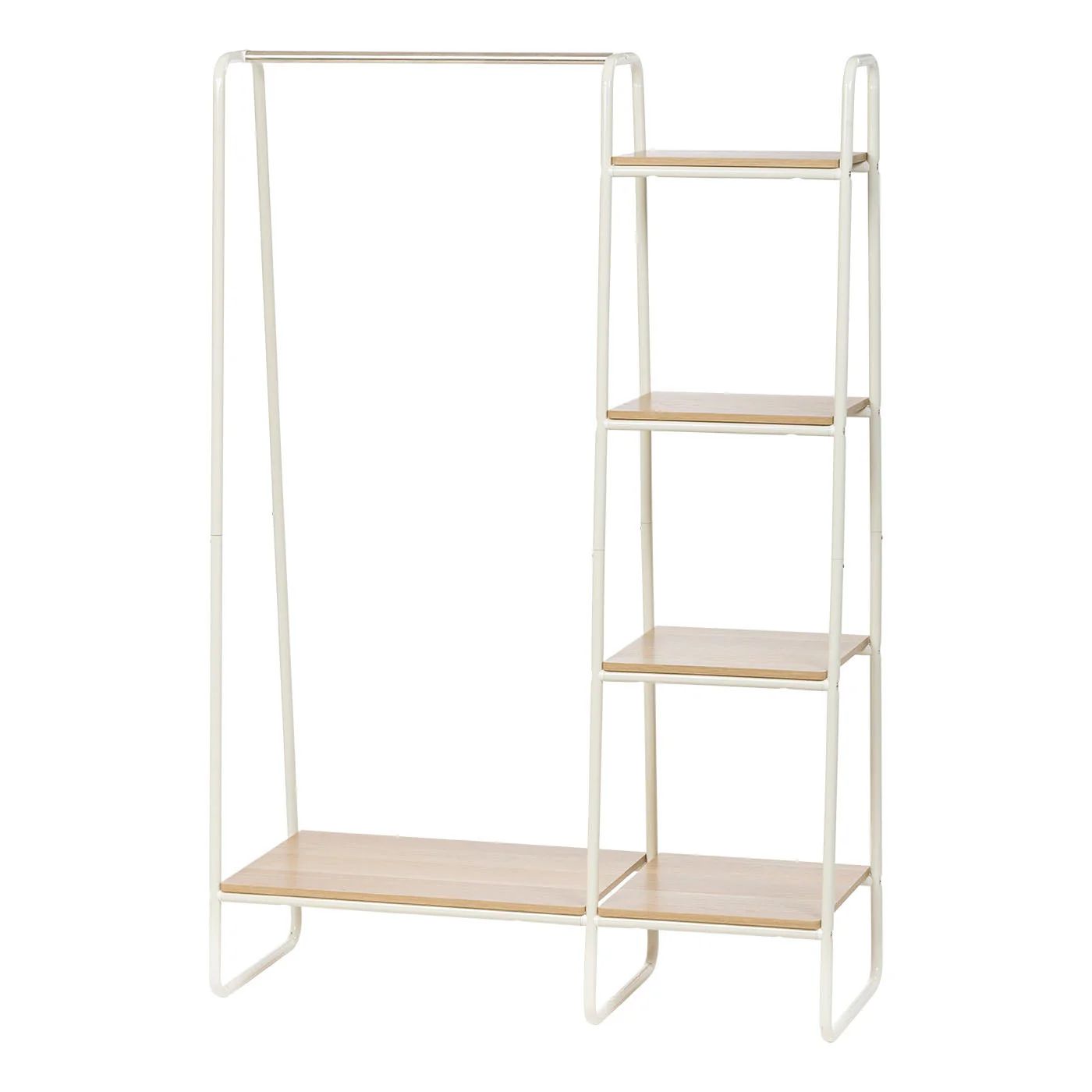 Metal Garment Rack with Wood Shelf - 5 Shelf - Image 6