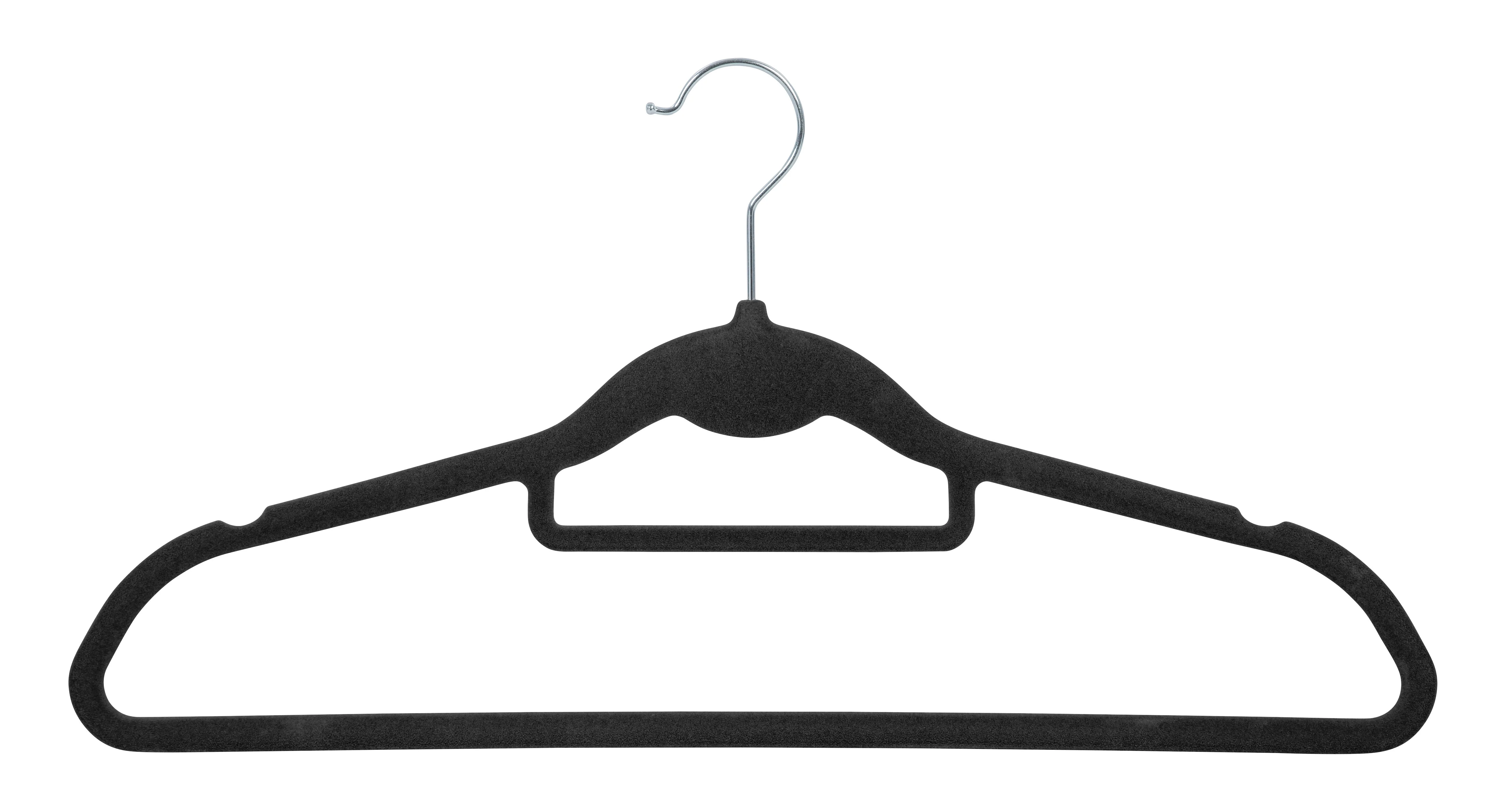 Metal Garment Rack with Wood Shelves, Black and Dark Brown, includes 2 Black Hangers - Image 5