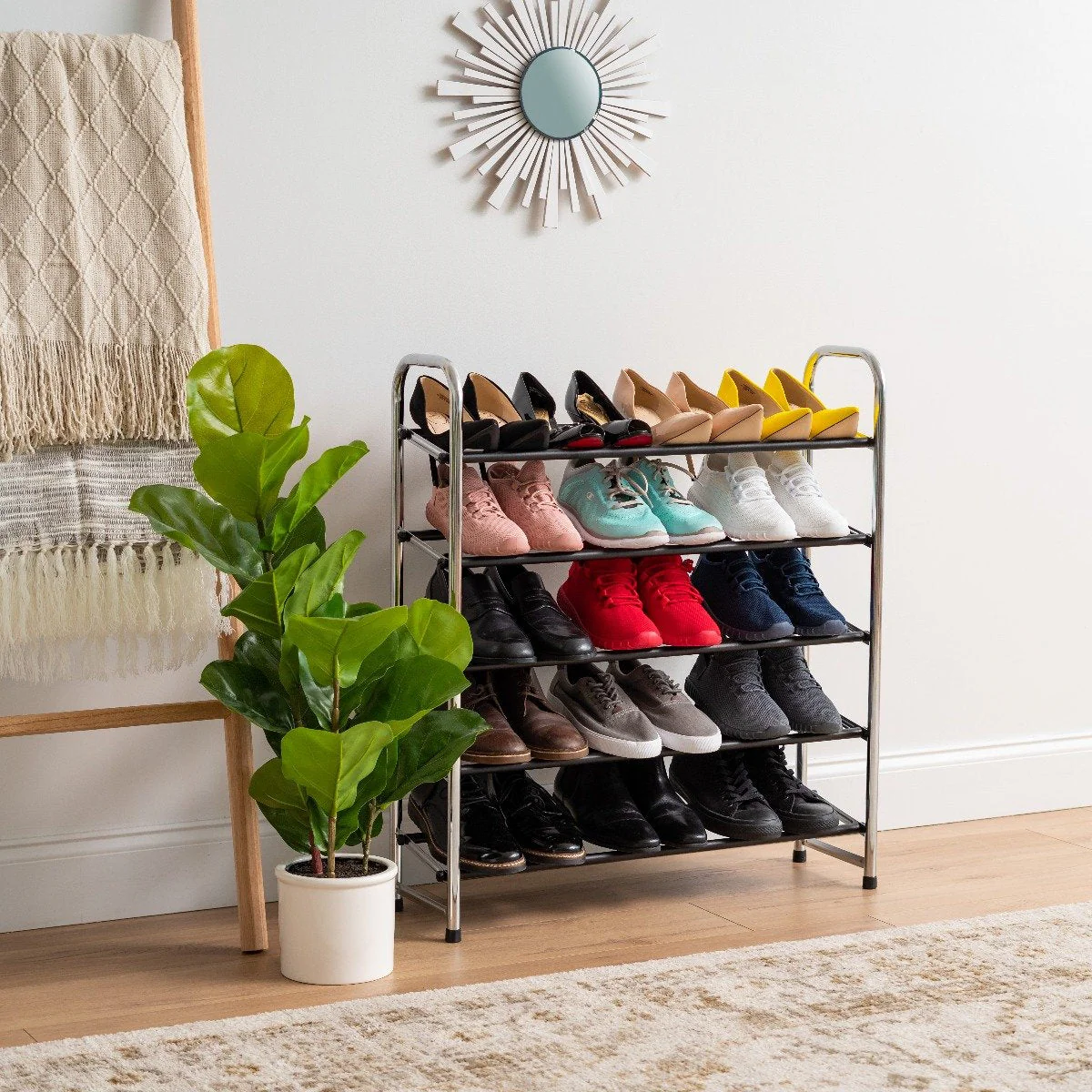 Metal Shoe Rack - 5 Tier - Image 3