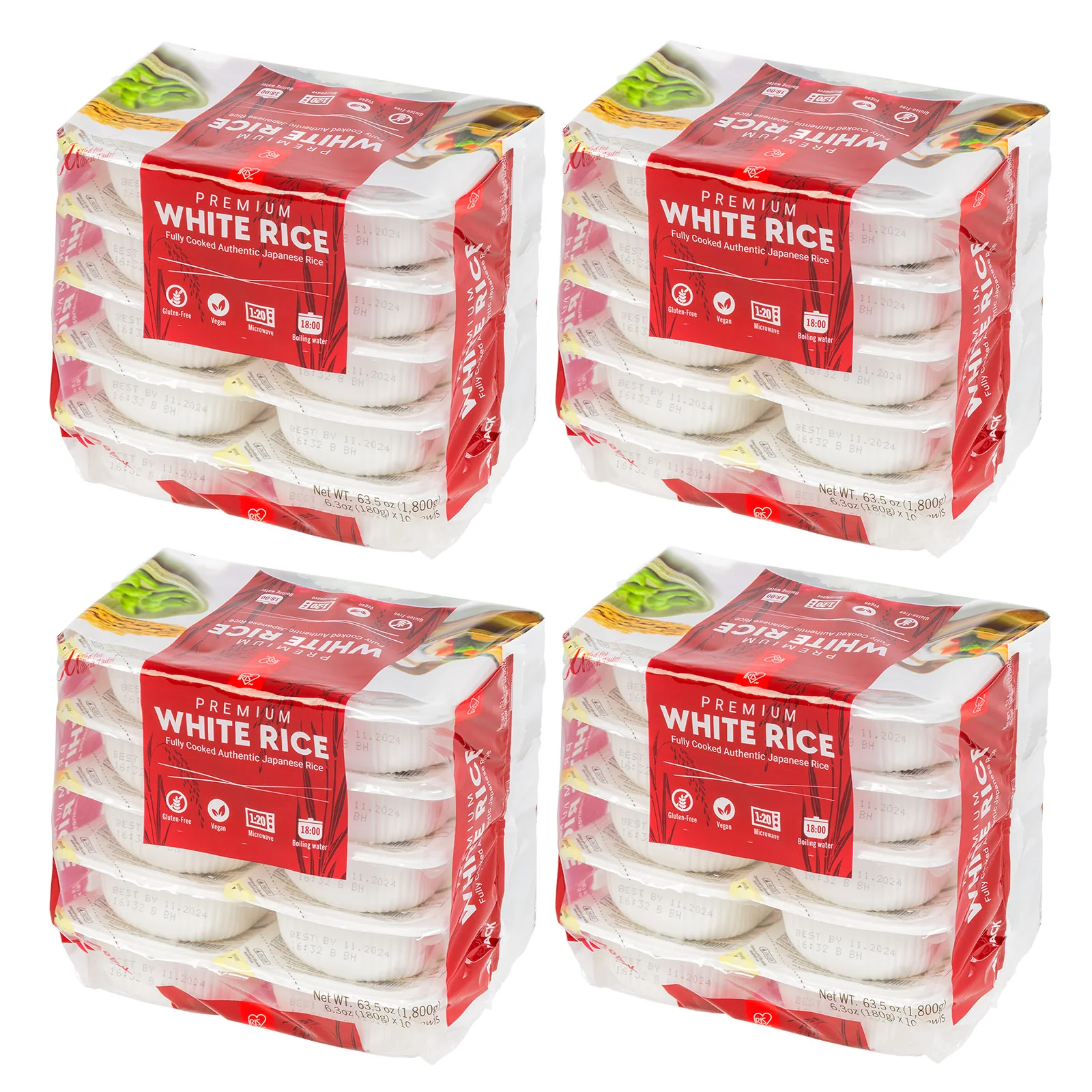 Microwavable Instant Premium White Rice, 10 Pack (6.3Oz/180g) - Image 10
