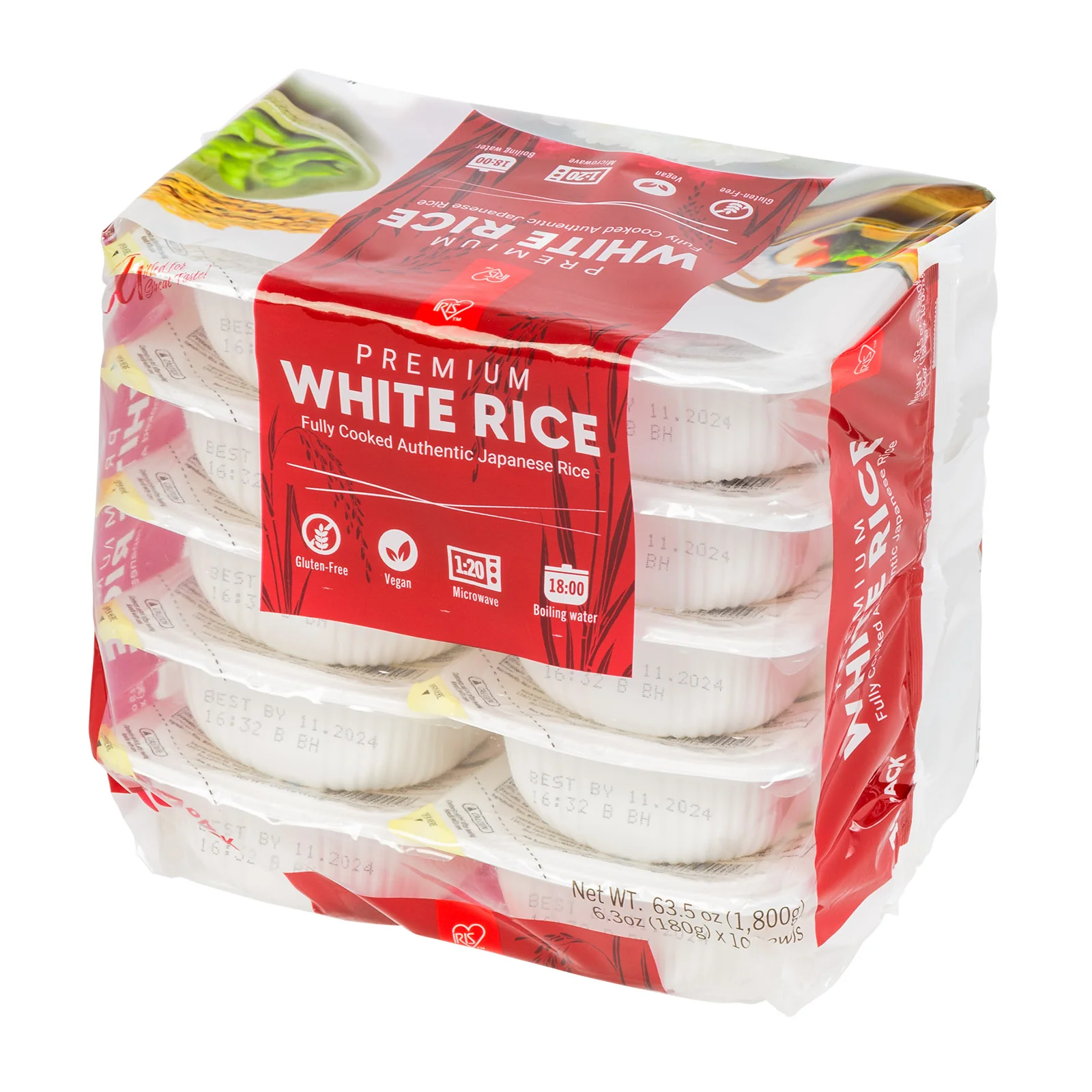 Microwavable Instant Premium White Rice, 10 Pack (6.3Oz/180g) - Image 11
