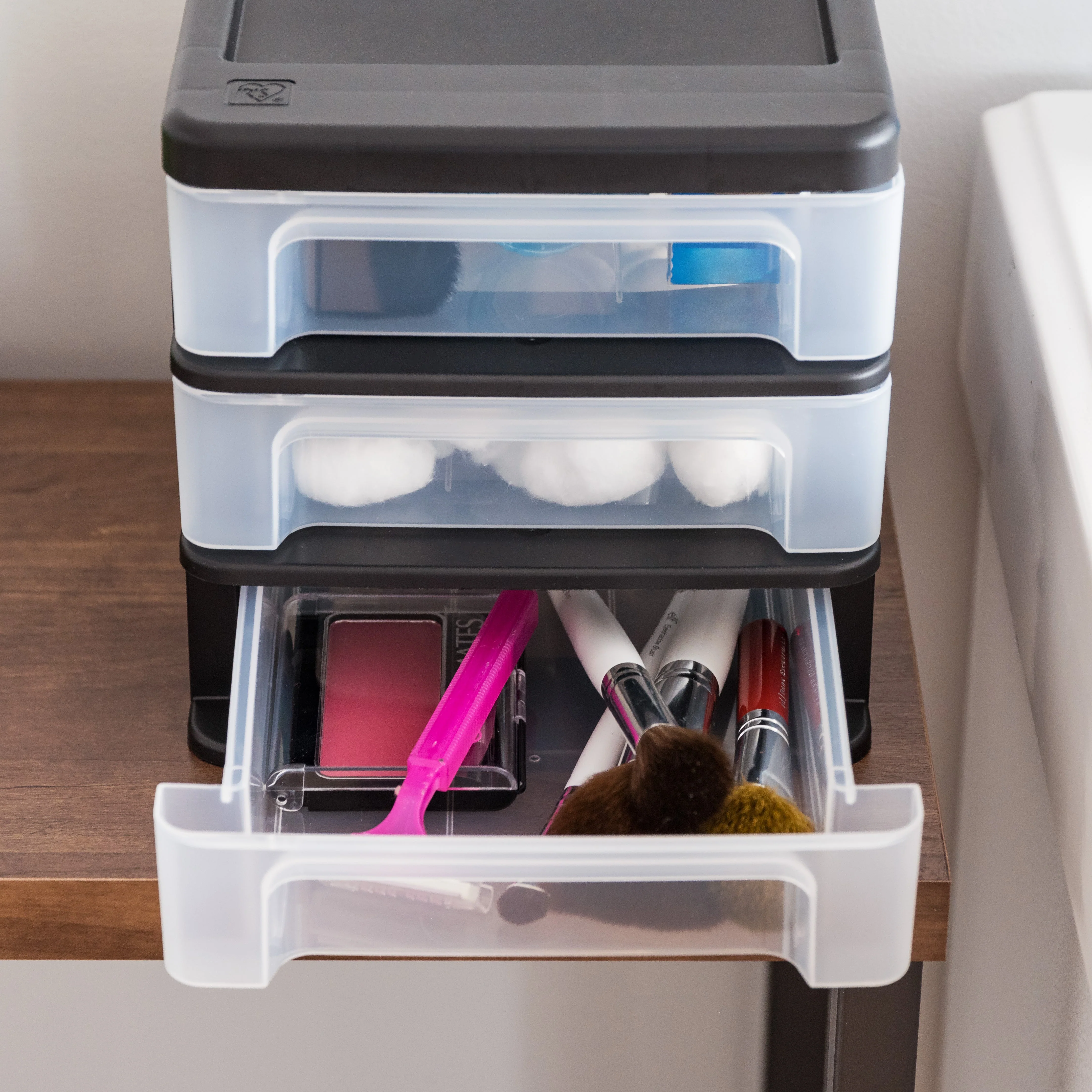 Mini 3 Drawer Desktop Organizer, Black, 2 Pack - Image 8
