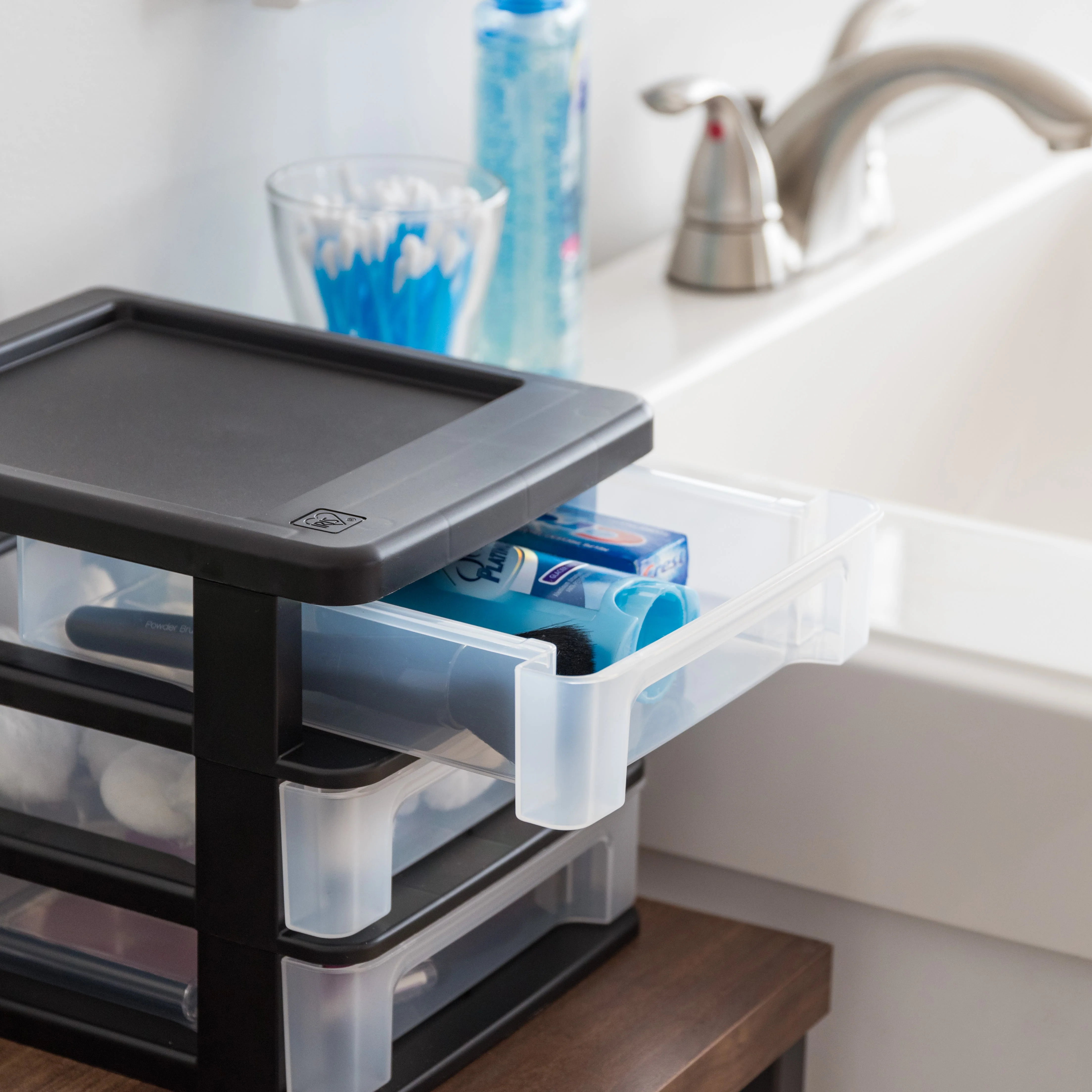 Mini 3 Drawer Desktop Organizer, Black, 2 Pack - Image 9
