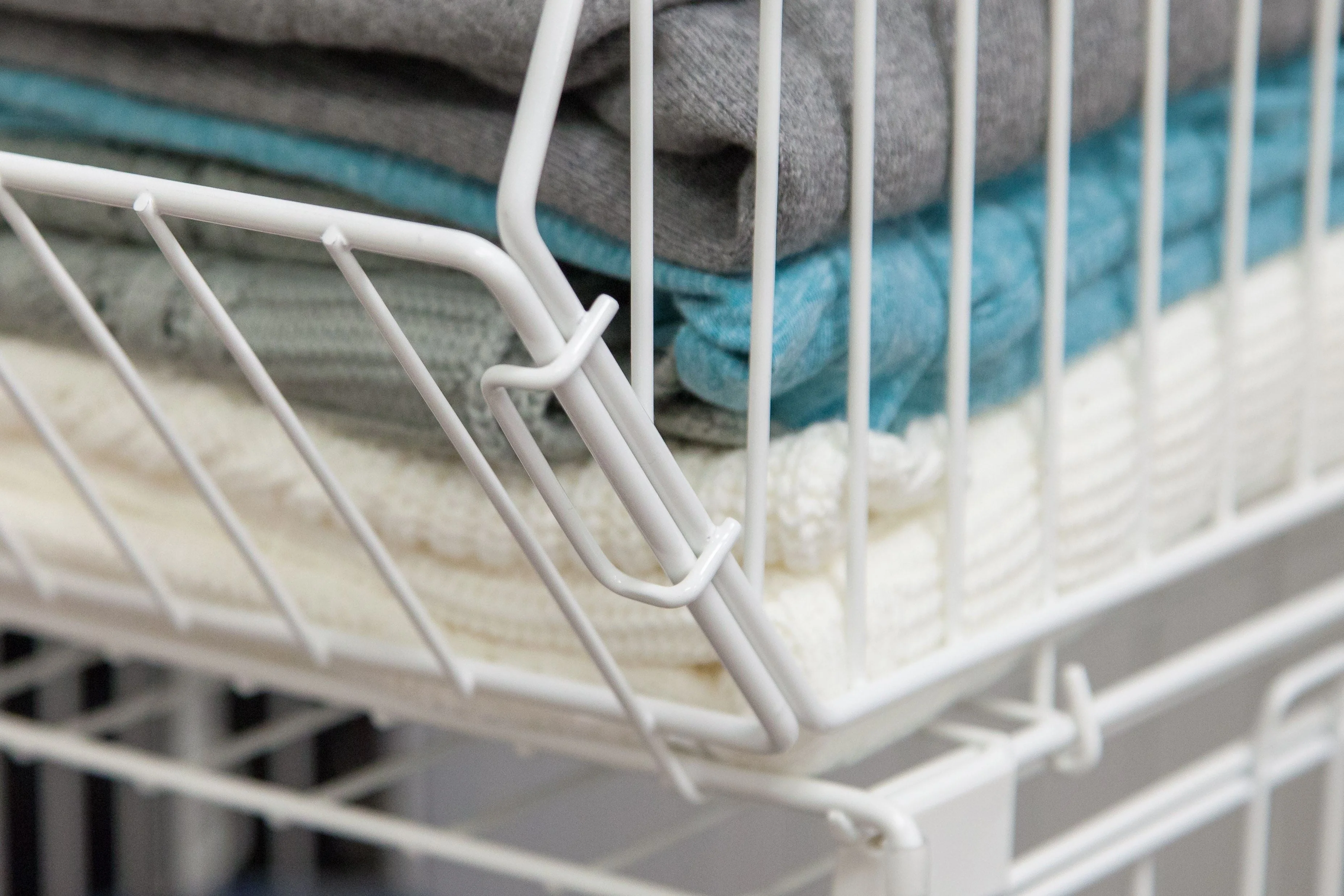Modular Wire Stacking Storage Basket, White - Image 2
