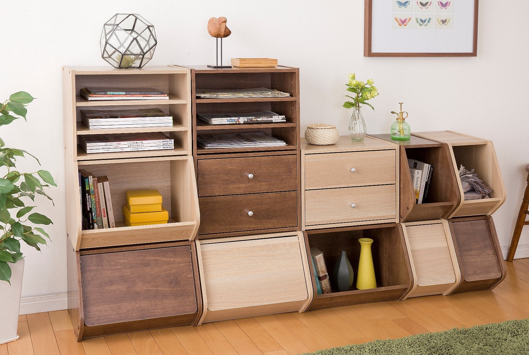 Modular Wood Stacking Box with Drawers - Image 17