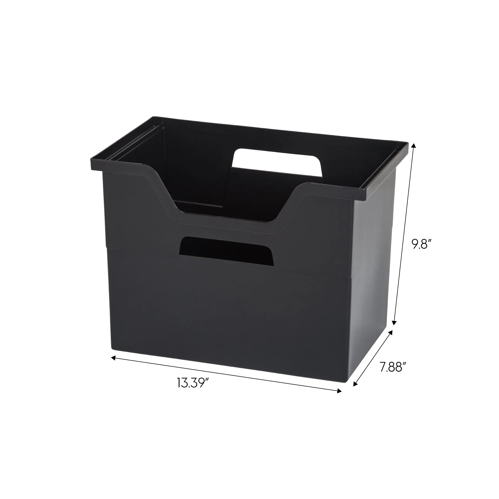 Open Storage Basket, File Organizer, Large, Matte Black, 4 Pack - Image 6